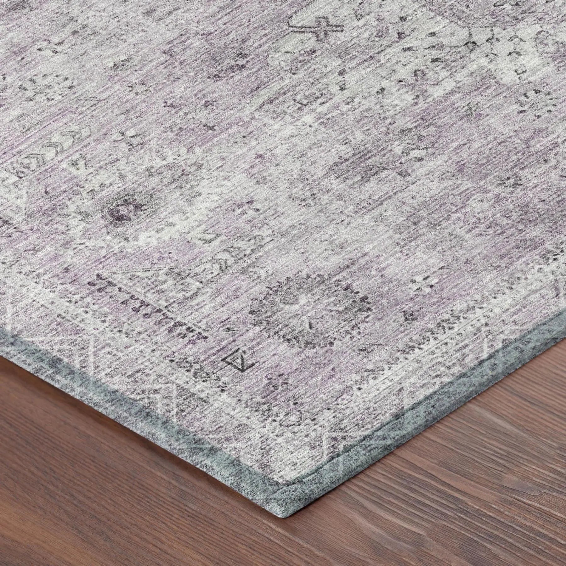 8' X 10' Lilac And Purple Oriental Washable Indoor Outdoor Area Rug Homeroots Outdoor