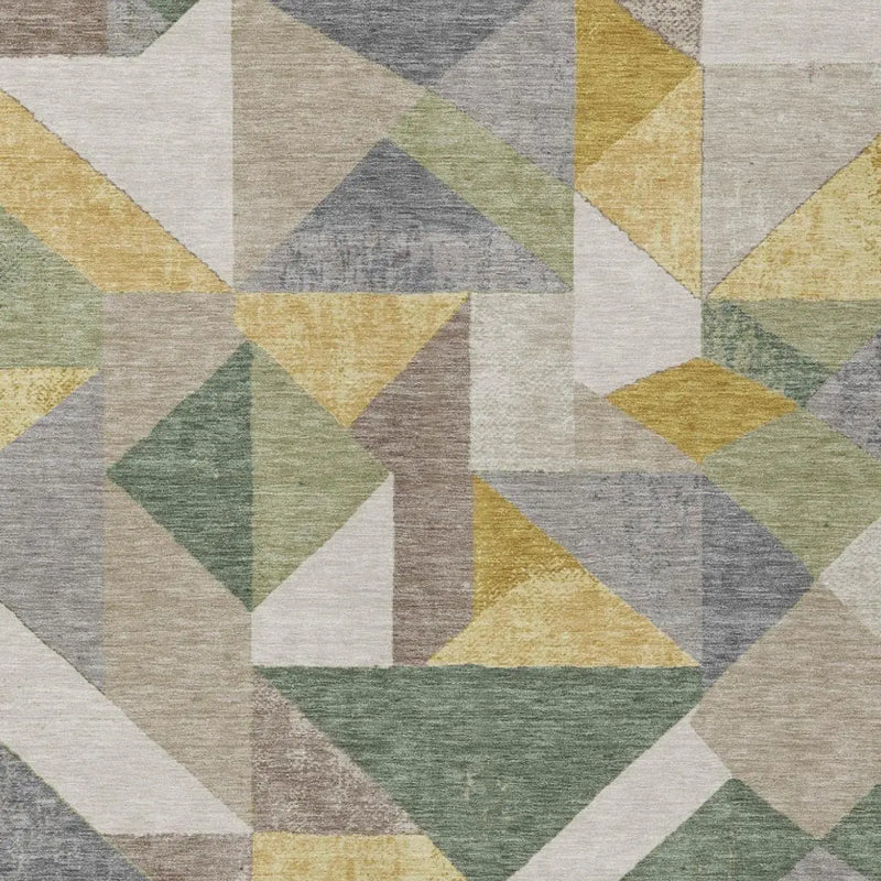 8' X 10' Linen And Ivory Geometric Washable Indoor Outdoor Area Rug Homeroots Outdoor