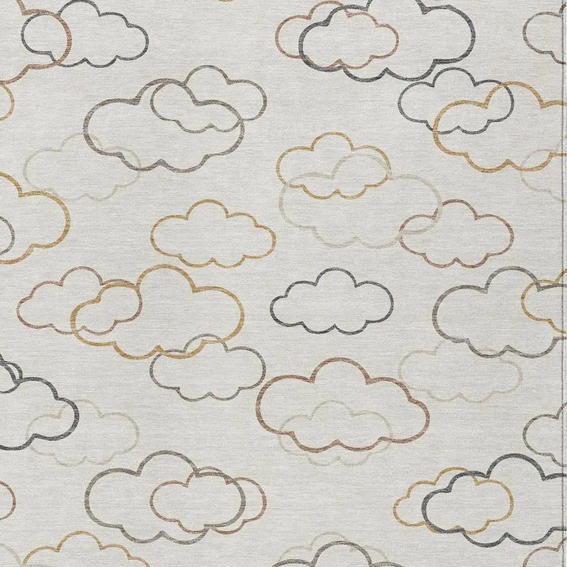 8' X 10' Linen And Wheat Abstract Washable Indoor Outdoor Area Rug Homeroots Outdoor