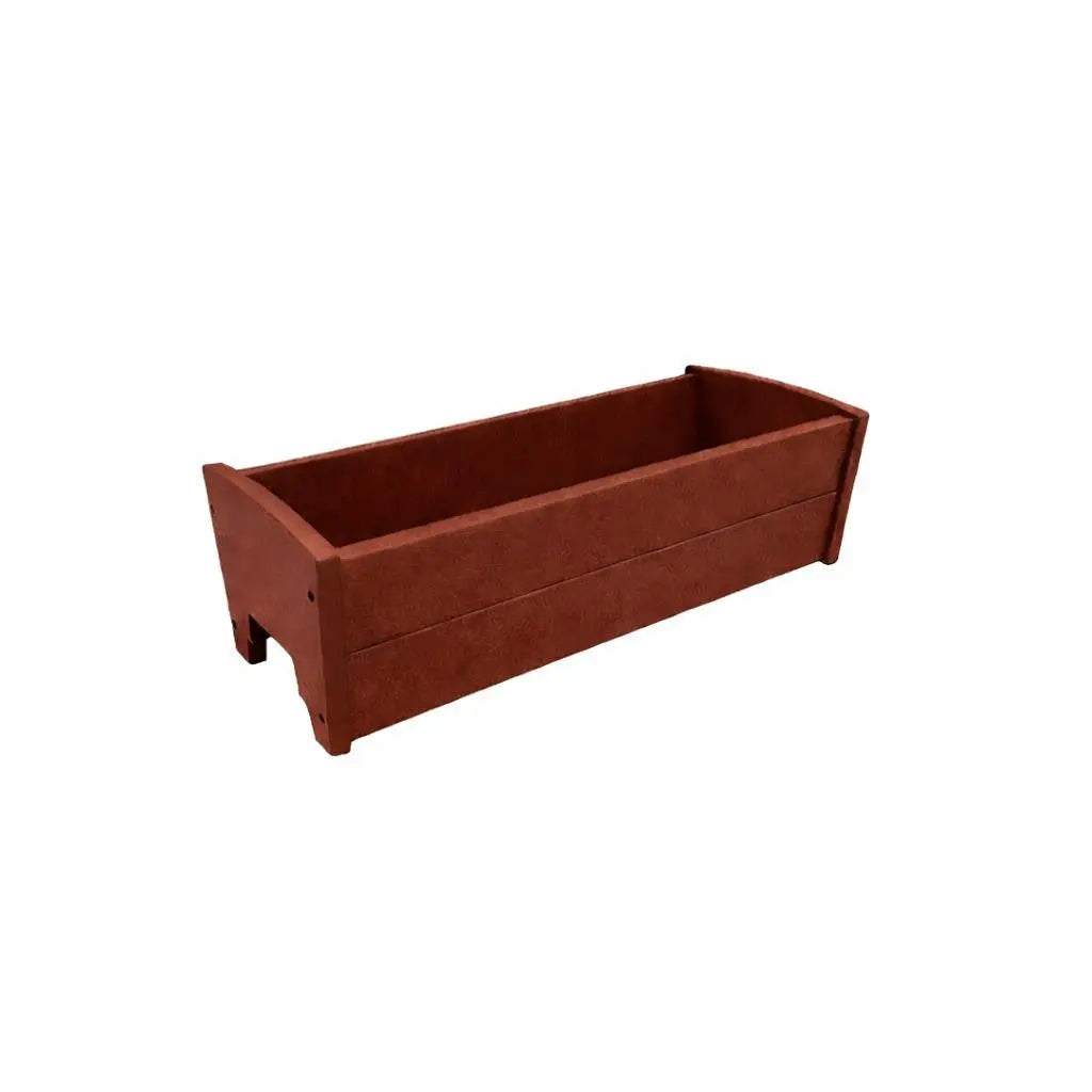 8" X 10" Mahogany Heavy Duty Plastic Rectangular Railing Planter Homeroots Outdoor
