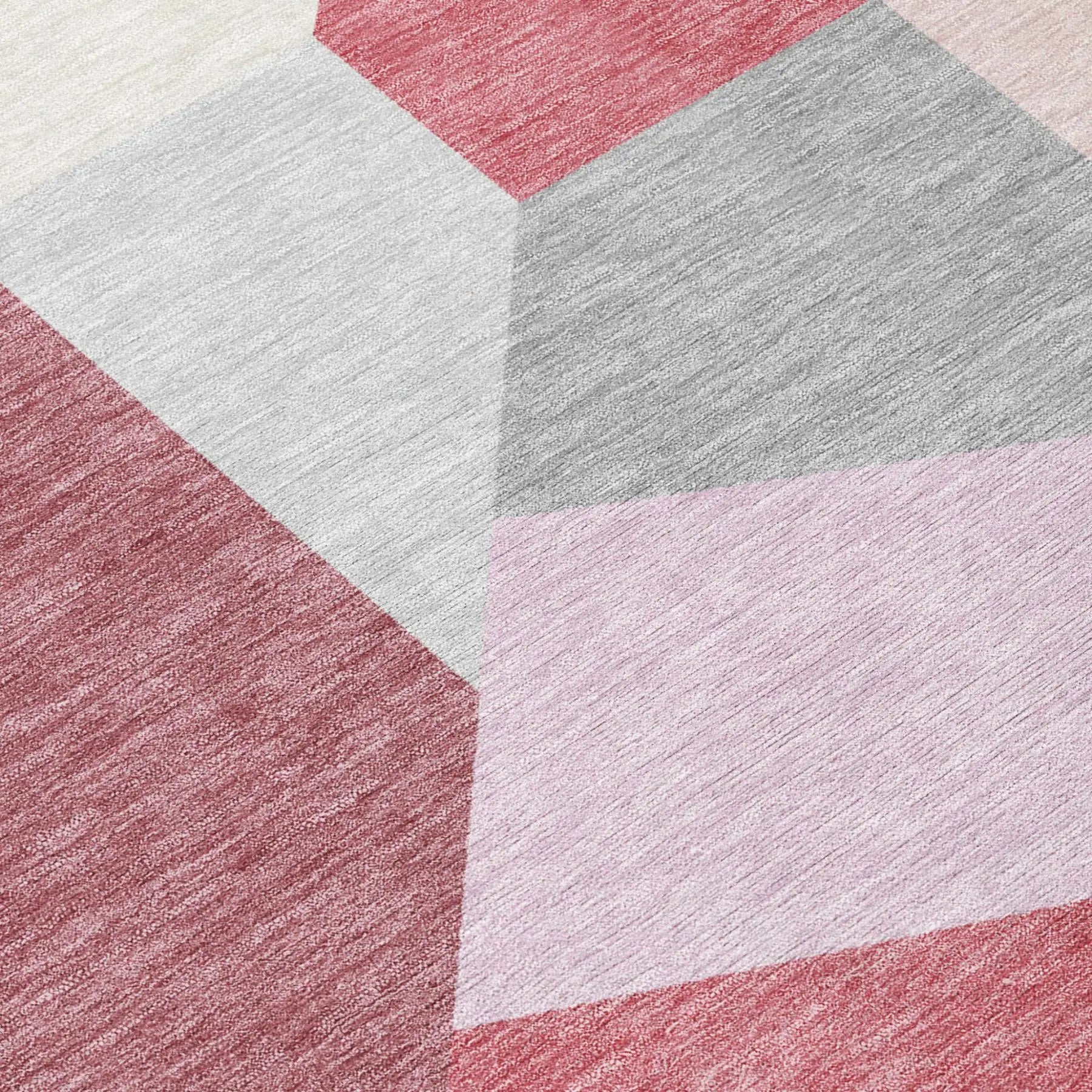 8' X 10' Mauve And Pink Geometric Washable Indoor Outdoor Area Rug Homeroots Outdoor