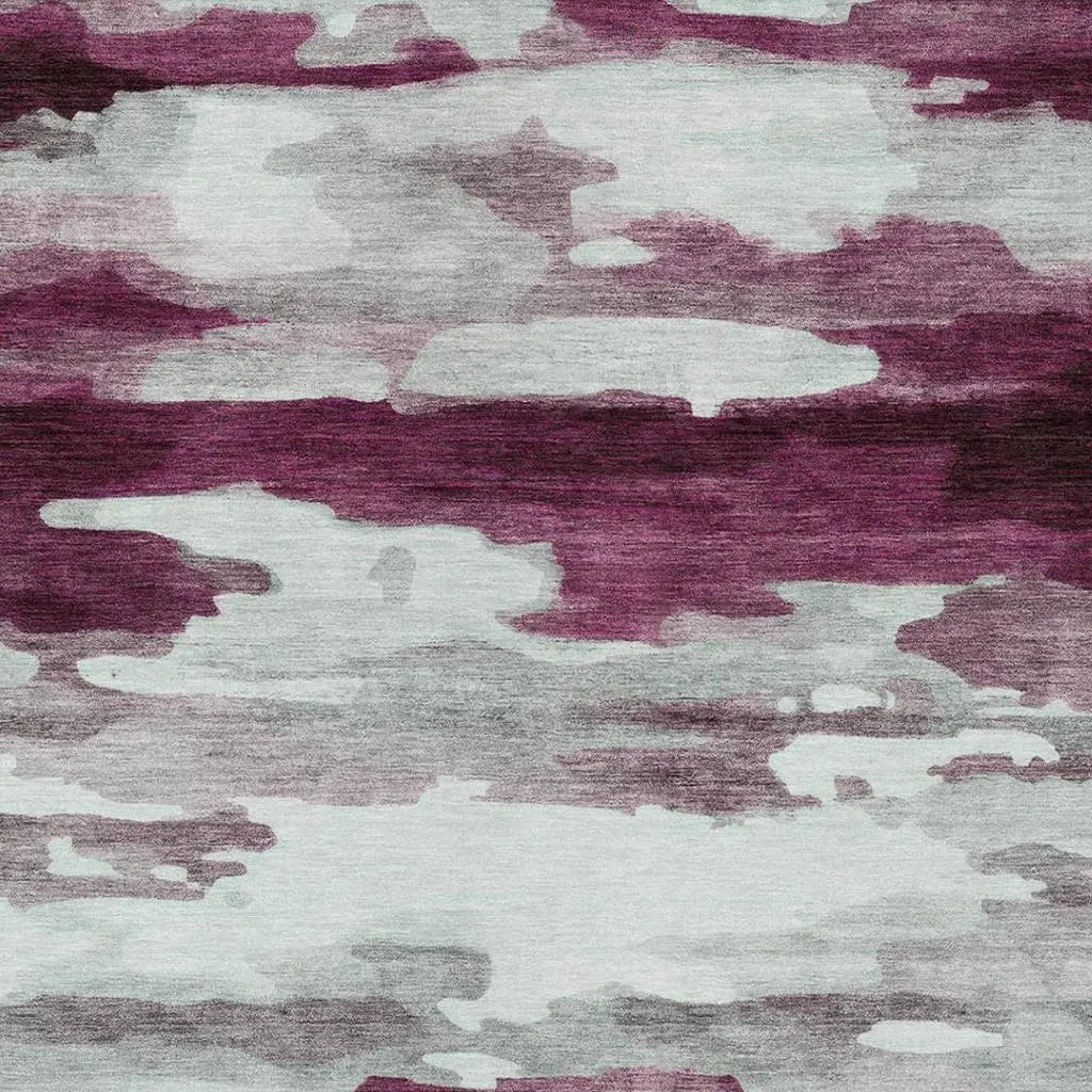 8' X 10' Merlot And Red Abstract Washable Indoor Outdoor Area Rug Homeroots Outdoor