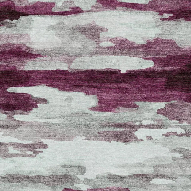 8' X 10' Merlot And Red Abstract Washable Indoor Outdoor Area Rug Homeroots Outdoor