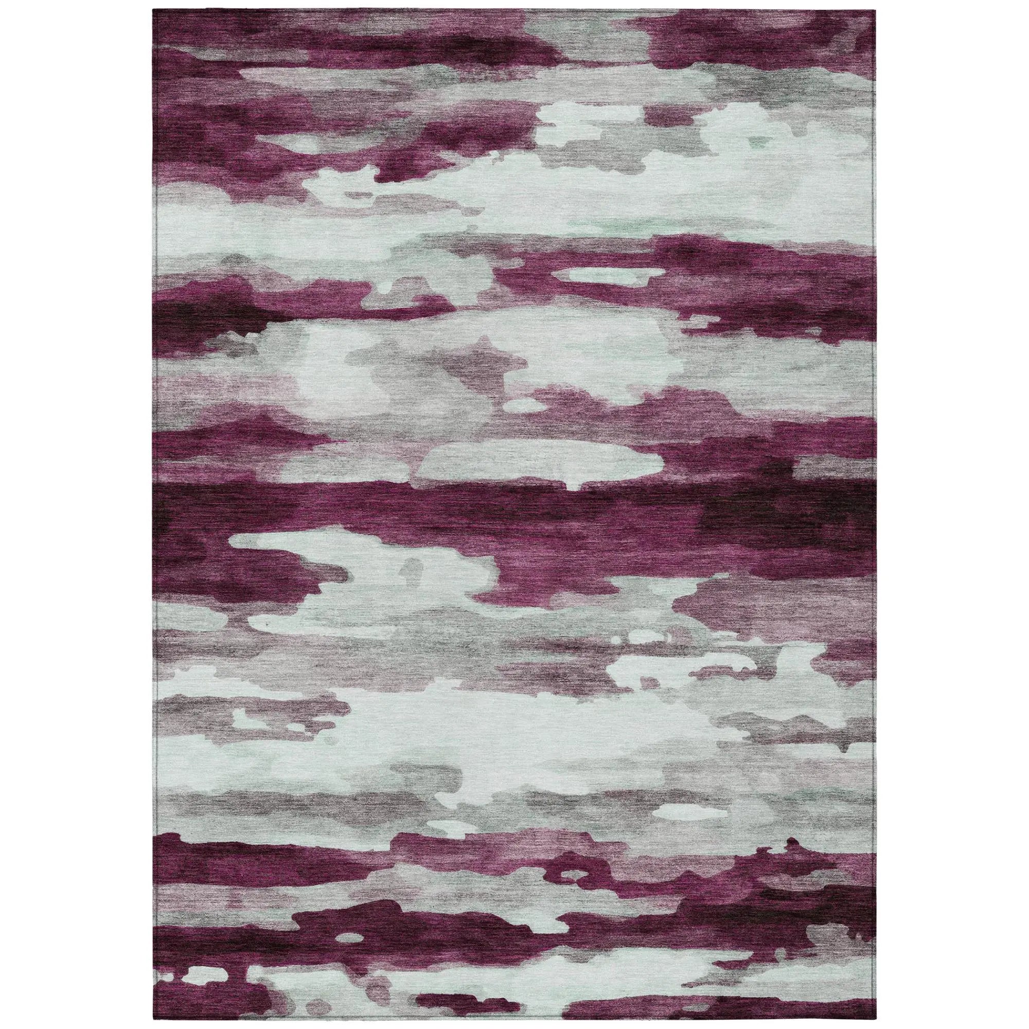 8' X 10' Merlot And Red Abstract Washable Indoor Outdoor Area Rug Homeroots Outdoor