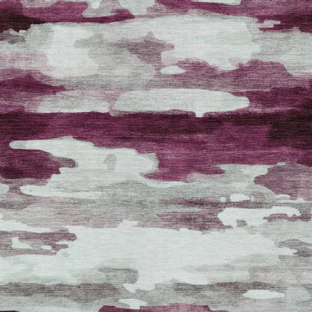 8' X 10' Merlot And Red Abstract Washable Indoor Outdoor Area Rug Homeroots Outdoor