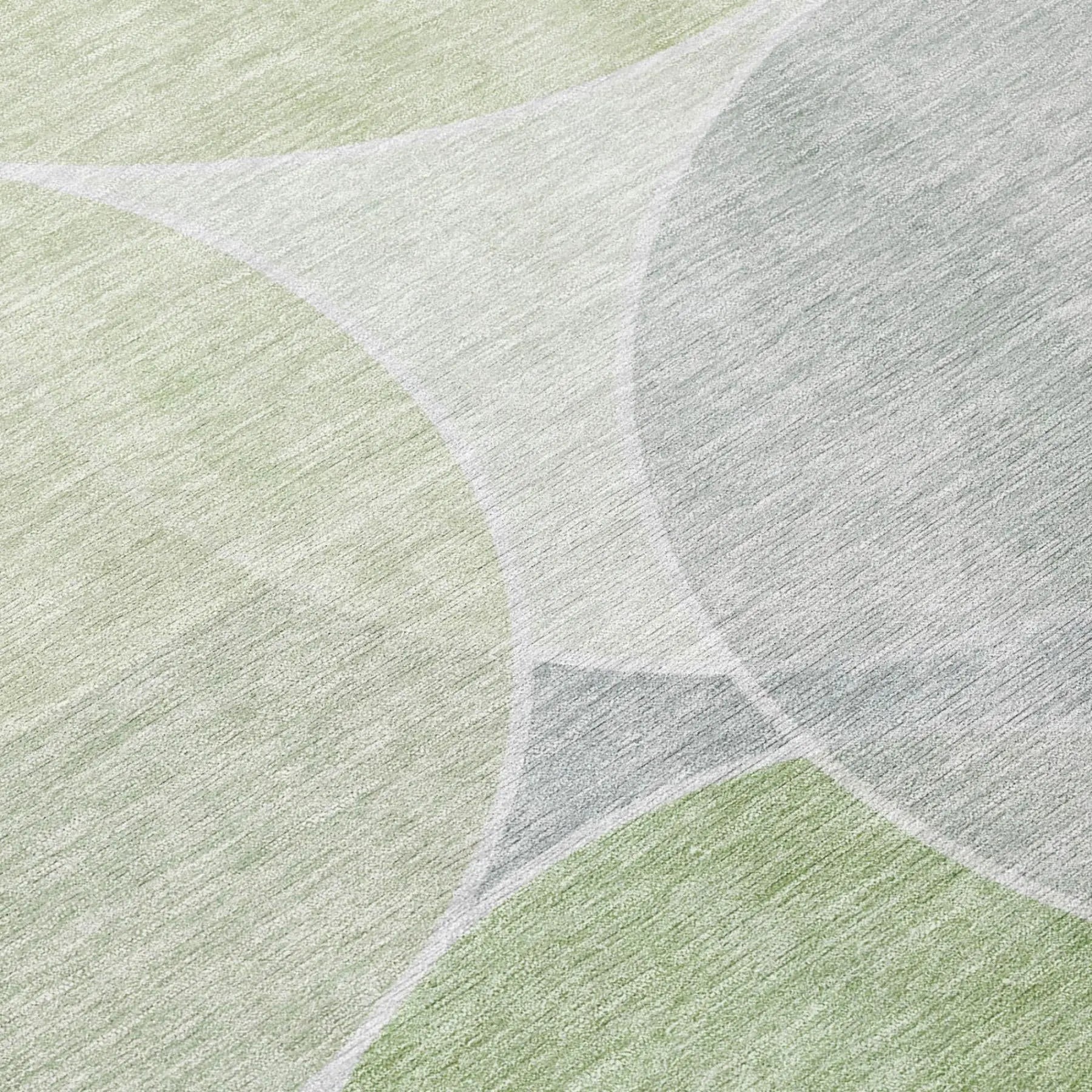 8' X 10' Mint Green And Green Geometric Washable Indoor Outdoor Area Rug Homeroots Outdoor