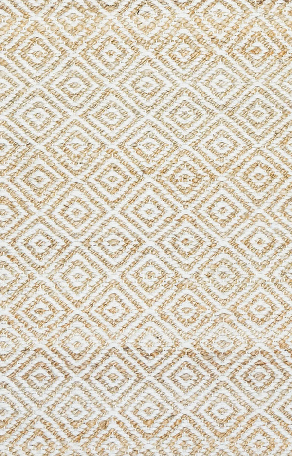 8' X 10' Natural And Beige Wool Geometric Hand Woven Area Rug Homeroots Home Decor