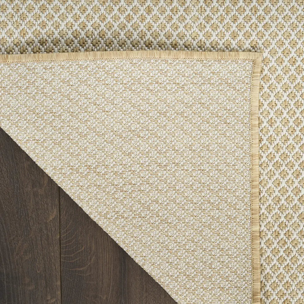 8' X 10' Natural Geometric Indoor Outdoor Area Rug Homeroots Outdoor