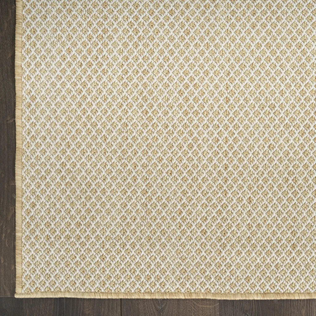 8' X 10' Natural Geometric Indoor Outdoor Area Rug Homeroots Outdoor