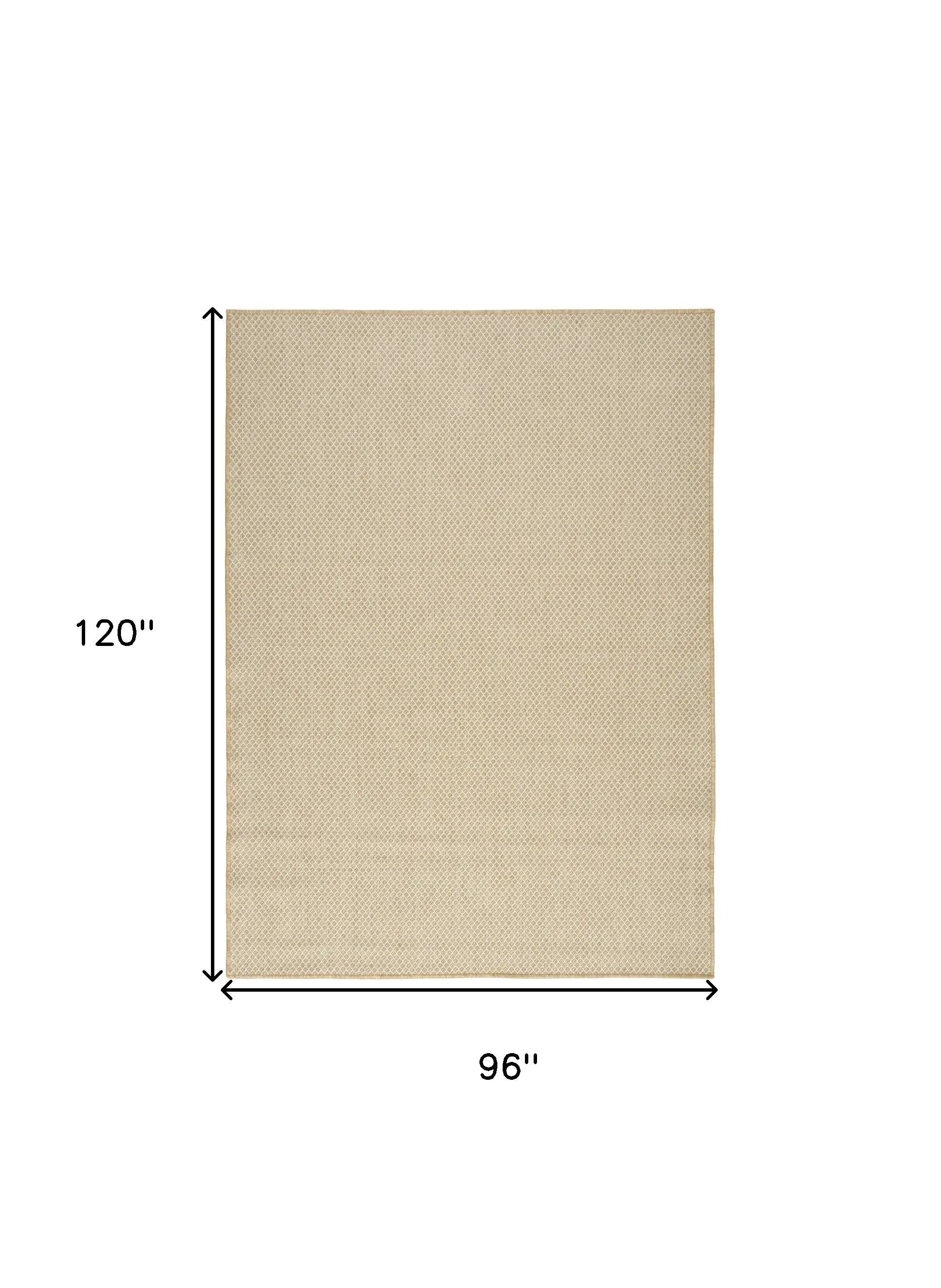 8' X 10' Natural Geometric Indoor Outdoor Area Rug Homeroots Outdoor