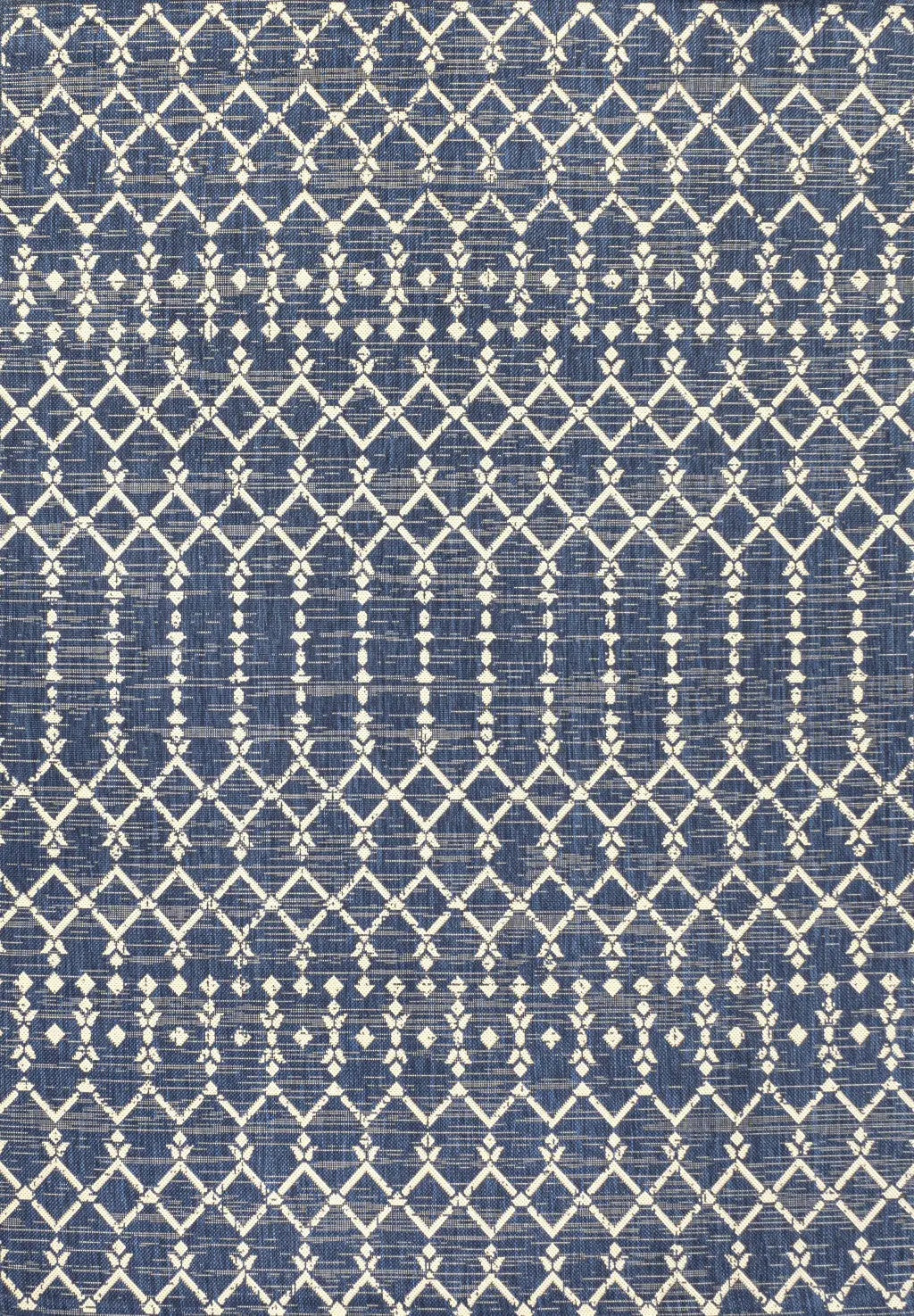 8' X 10' Navy Blue And Beige Trellis Indoor Outdoor Area Rug Homeroots Outdoor