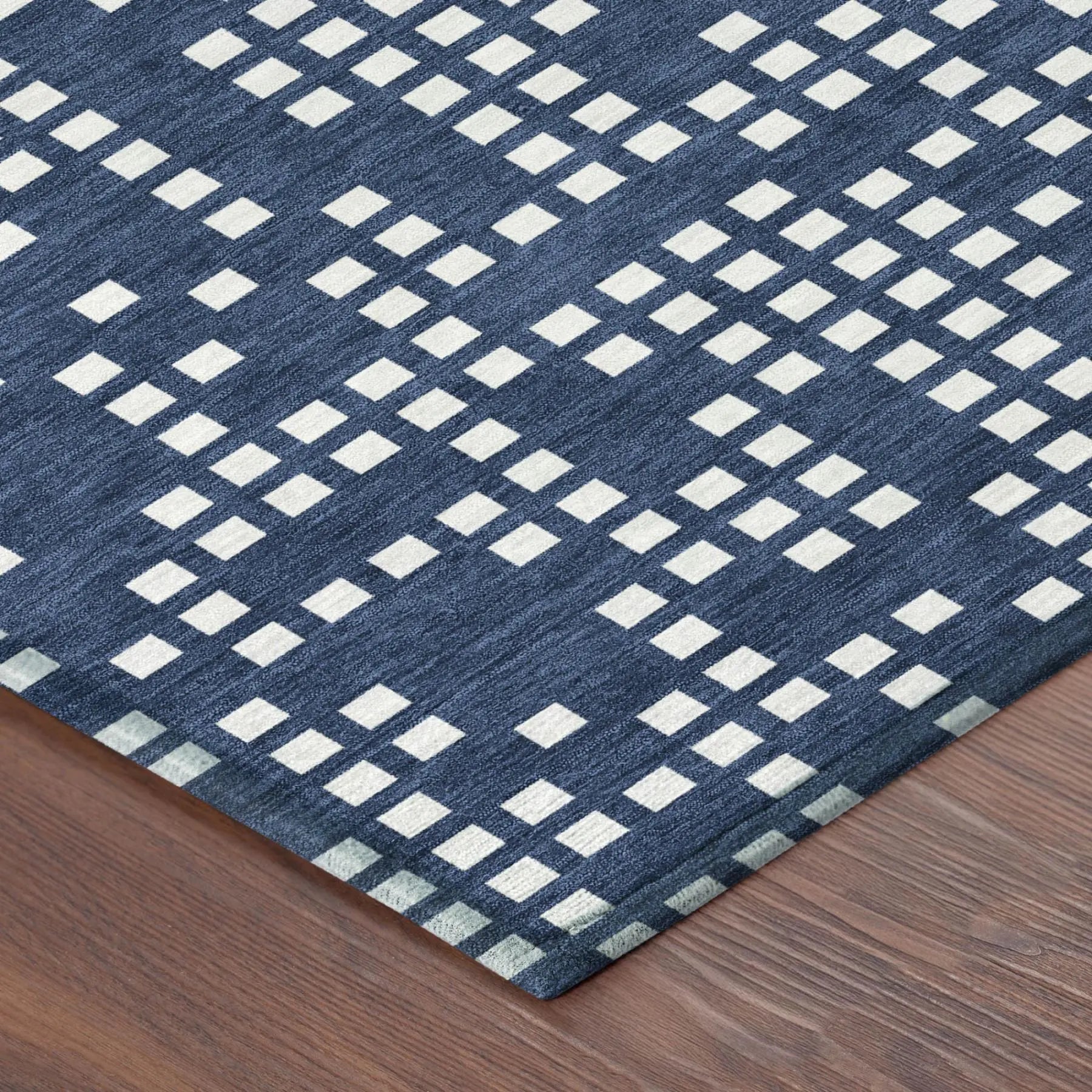 8' X 10' Navy Blue And Blue Abstract Washable Indoor Outdoor Area Rug Homeroots Outdoor