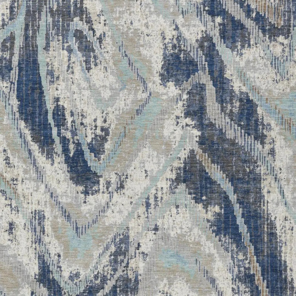8' X 10' Navy Blue And Blue Abstract Washable Indoor Outdoor Area Rug Homeroots Outdoor