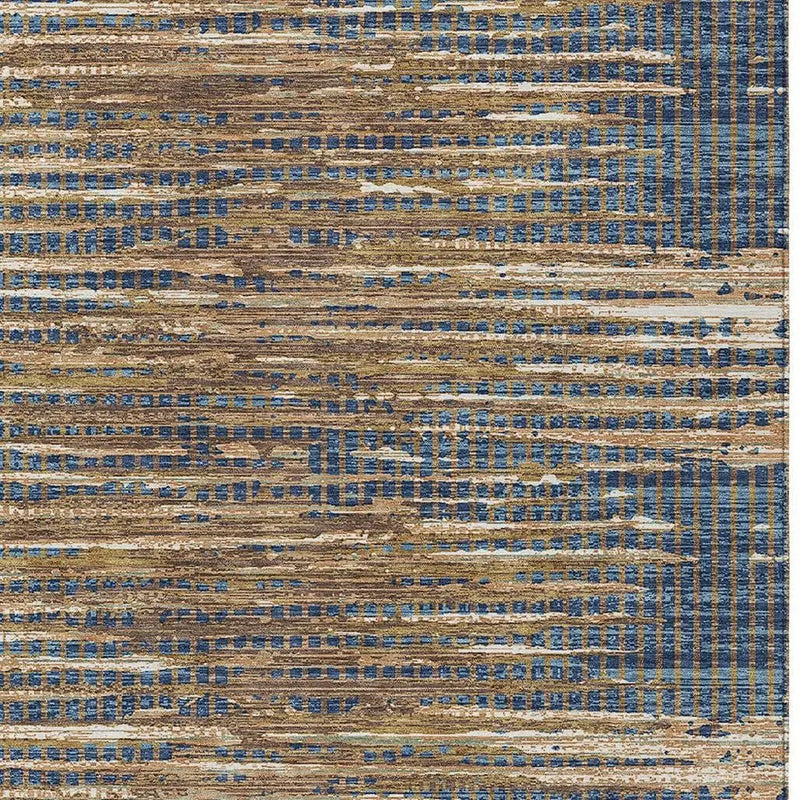 8' X 10' Navy Blue And Blue Abstract Washable Indoor Outdoor Area Rug Homeroots Outdoor