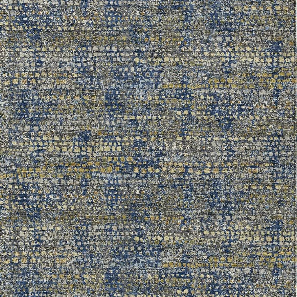 8' X 10' Navy Blue And Blue Abstract Washable Indoor Outdoor Area Rug Homeroots Outdoor