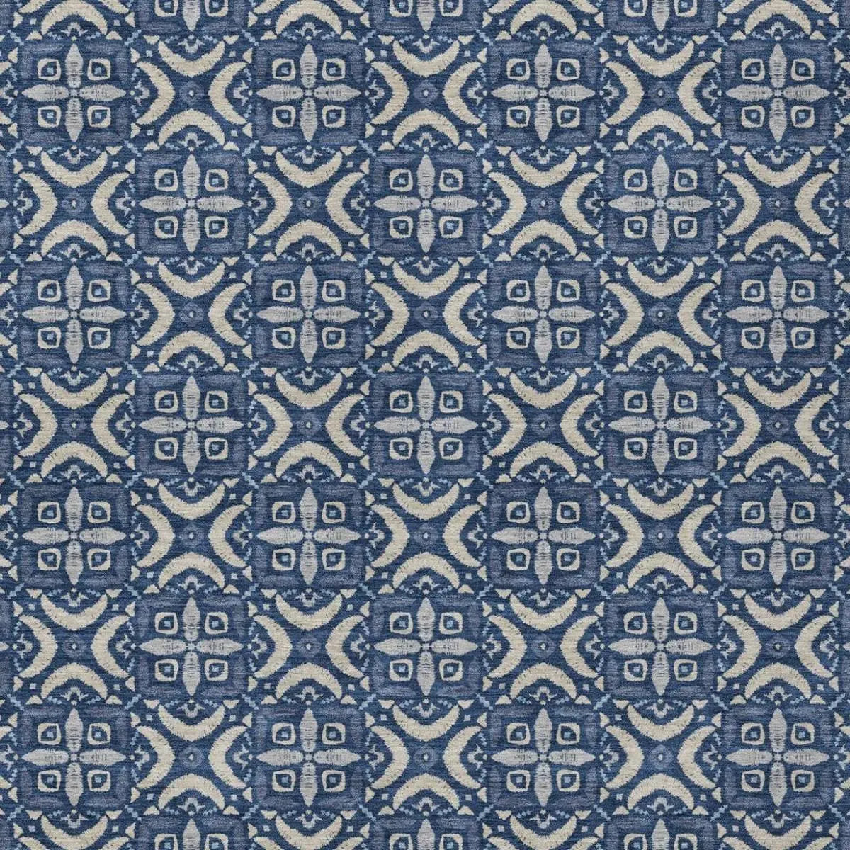 8' X 10' Navy Blue And Blue Geometric Washable Indoor Outdoor Area Rug Homeroots Outdoor