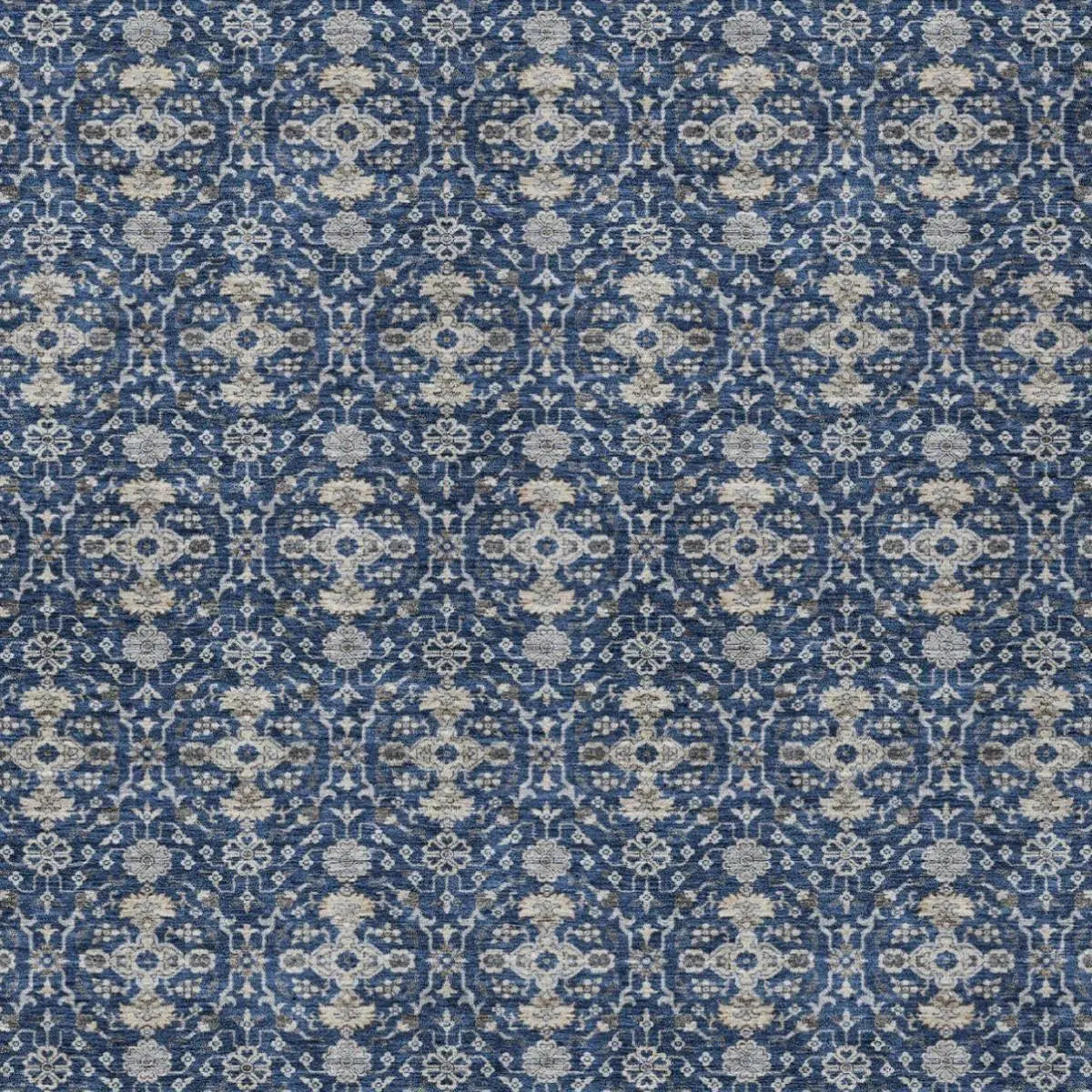 8' X 10' Navy Blue And Blue Oriental Washable Indoor Outdoor Area Rug Homeroots Outdoor
