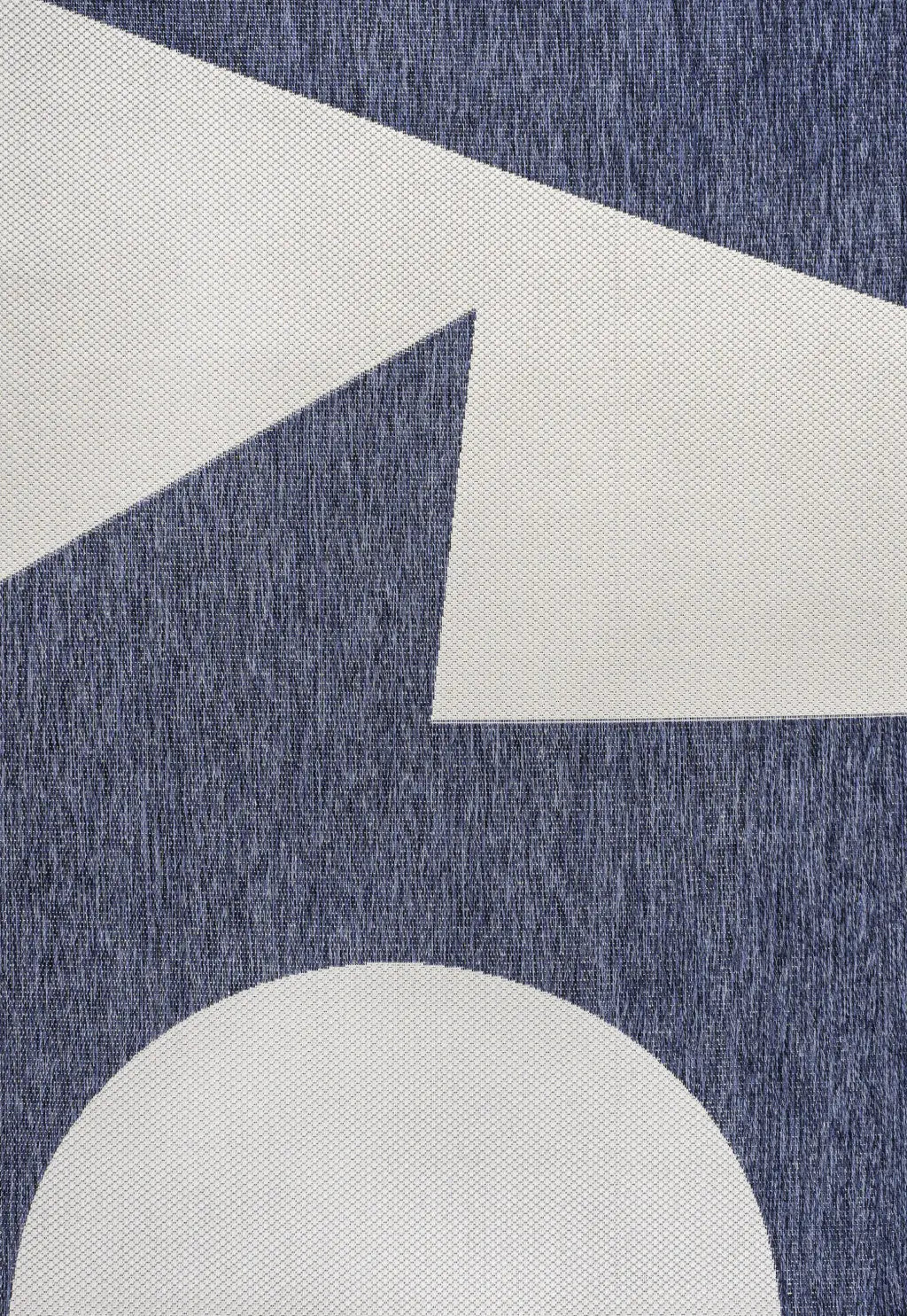 8' X 10' Navy Blue And Cream Geometric Indoor Outdoor Area Rug Homeroots Outdoor