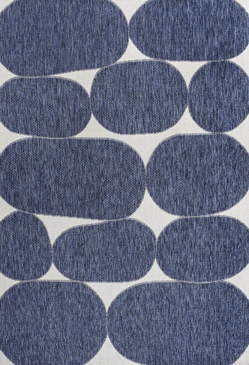 8' X 10' Navy Blue And Cream Geometric Indoor Outdoor Area Rug Homeroots Outdoor