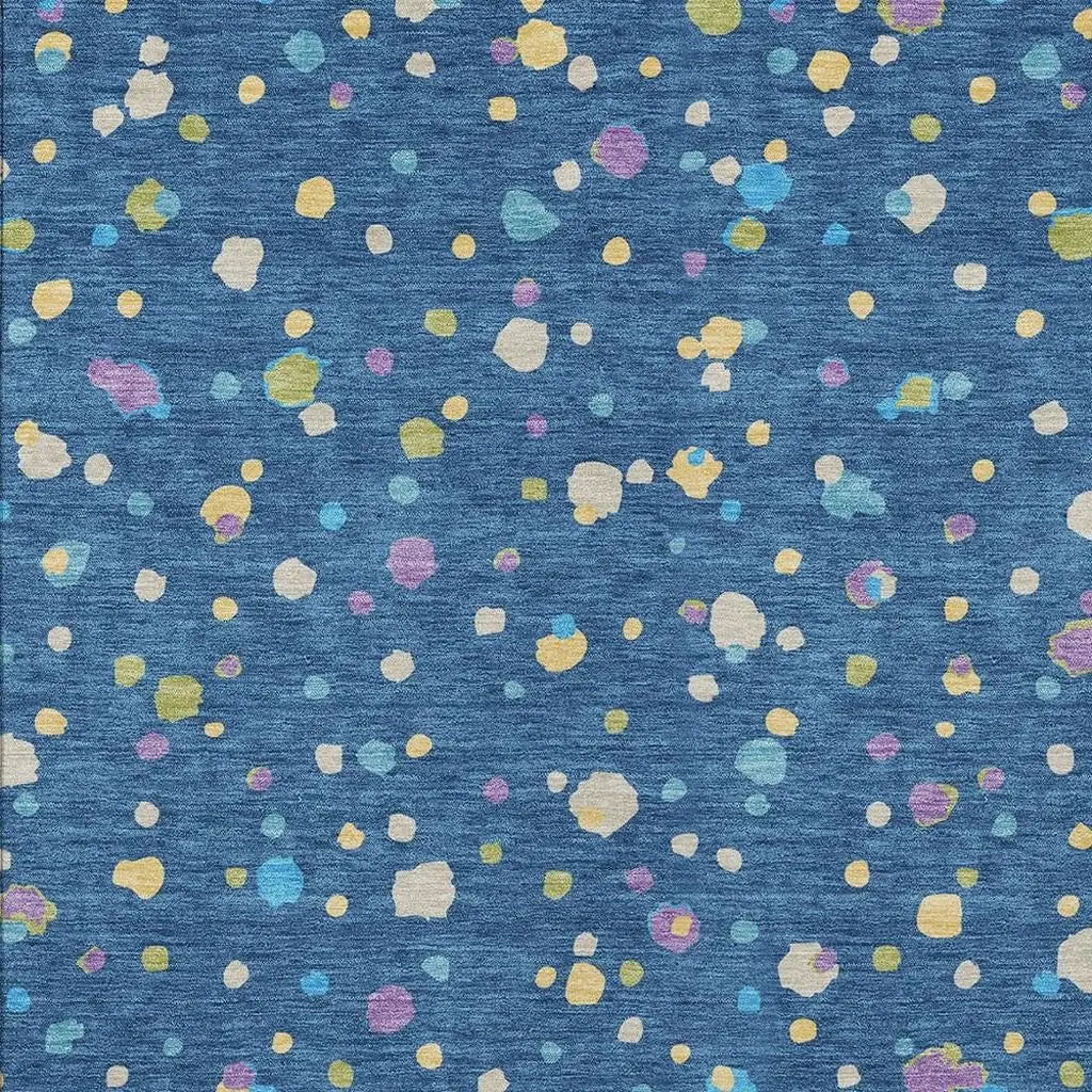 8' X 10' Navy Blue And Ivory Geometric Washable Indoor Outdoor Area Rug Homeroots Outdoor