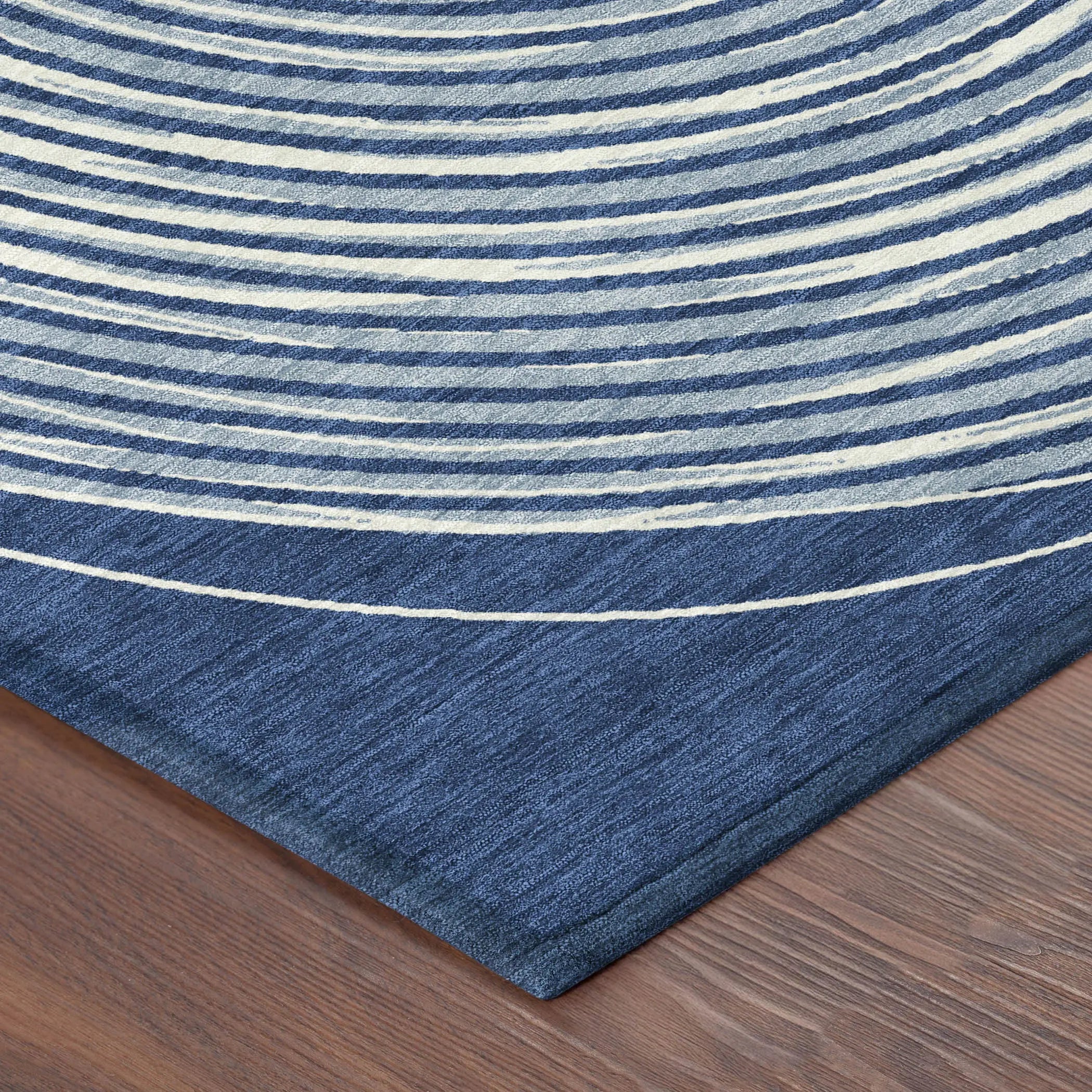 8' X 10' Navy Blue And Ivory Geometric Washable Indoor Outdoor Area Rug Homeroots Outdoor