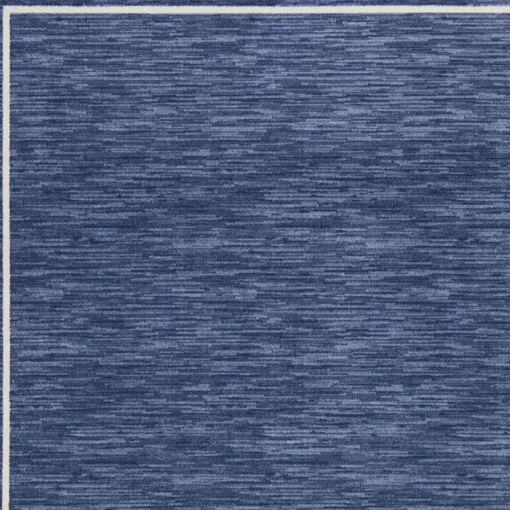 8' X 10' Navy Blue And Ivory Indoor Outdoor Area Rug Homeroots Outdoor