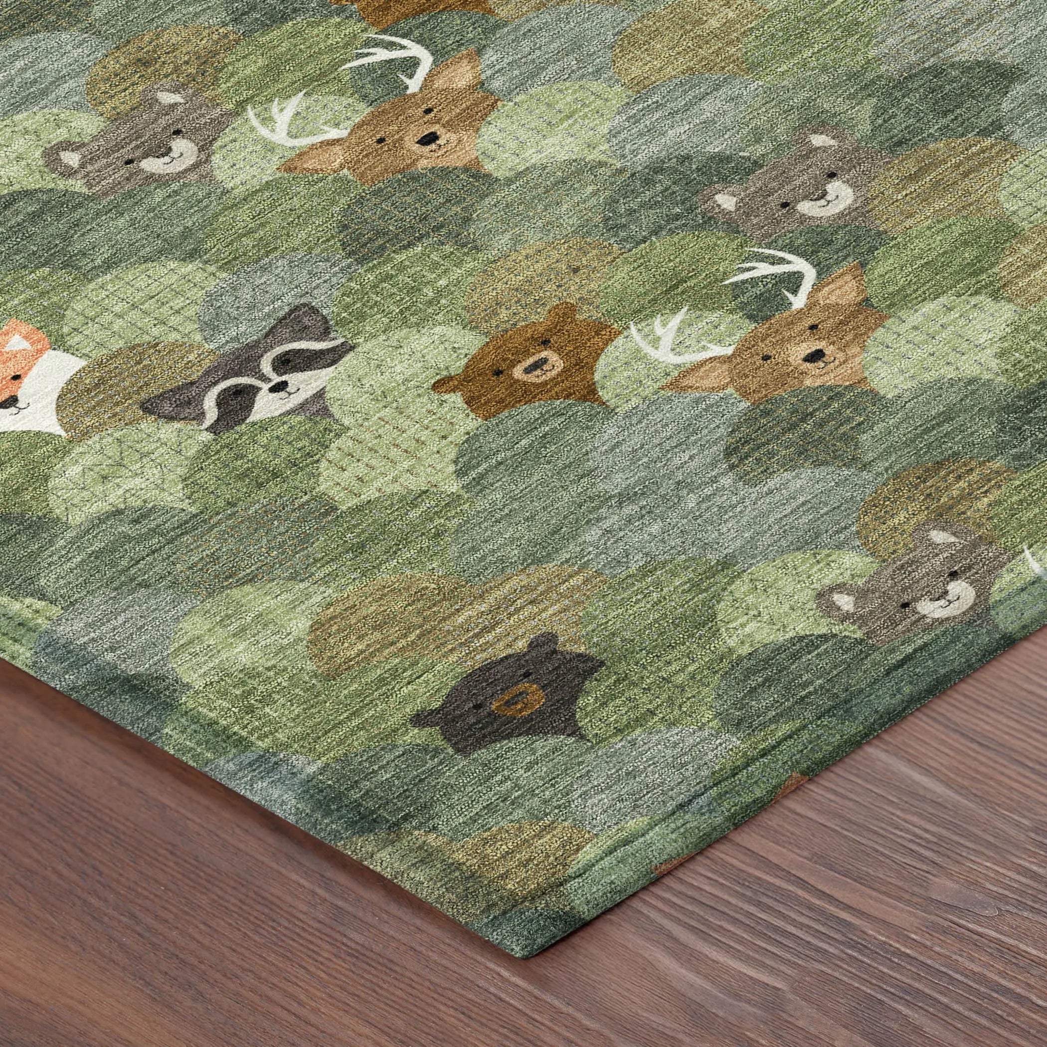 8' X 10' Olive Green And Fern Green Cactus Washable Indoor Outdoor Area Rug Homeroots Outdoor