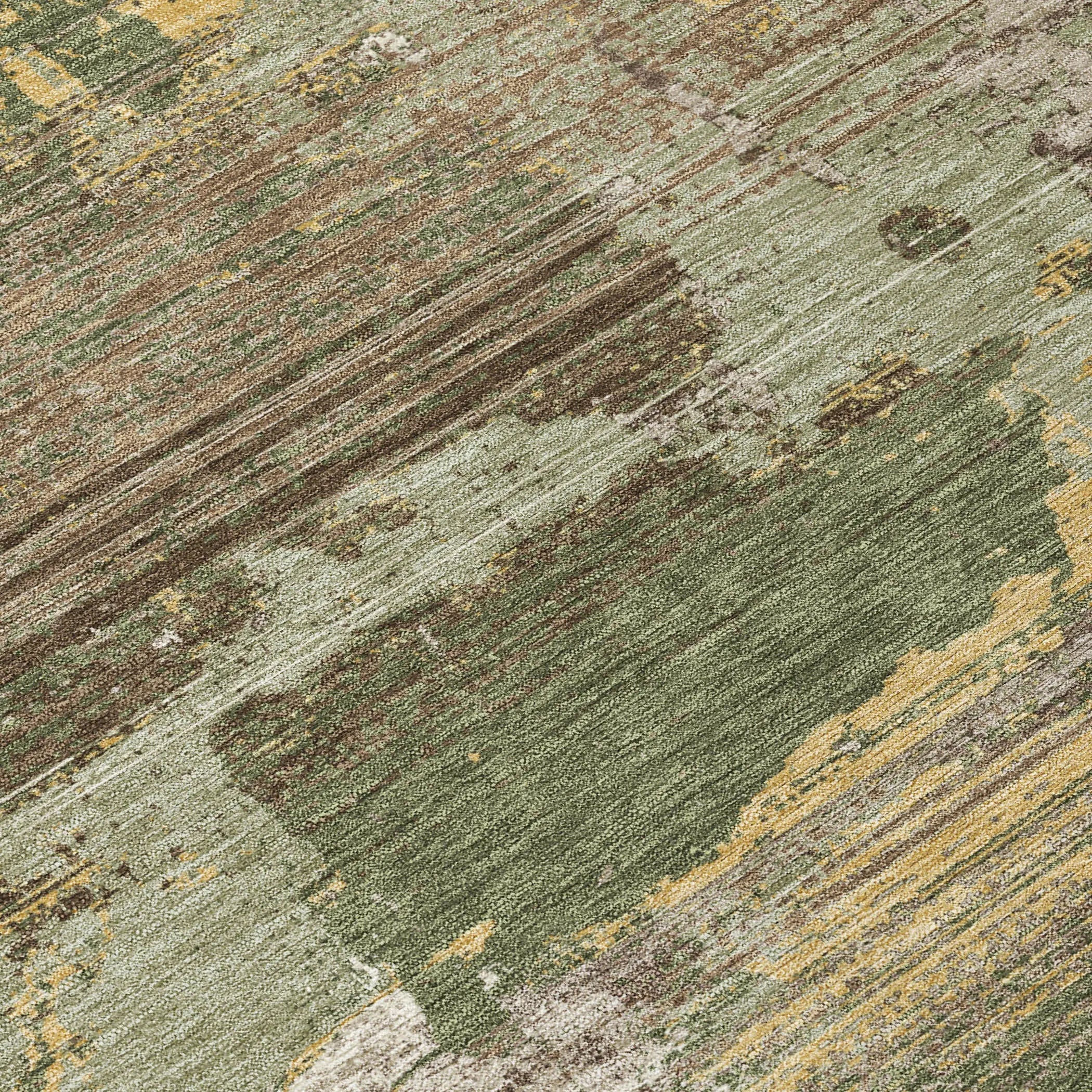 8' X 10' Olive Green And Green Abstract Washable Indoor Outdoor Area Rug Homeroots Outdoor
