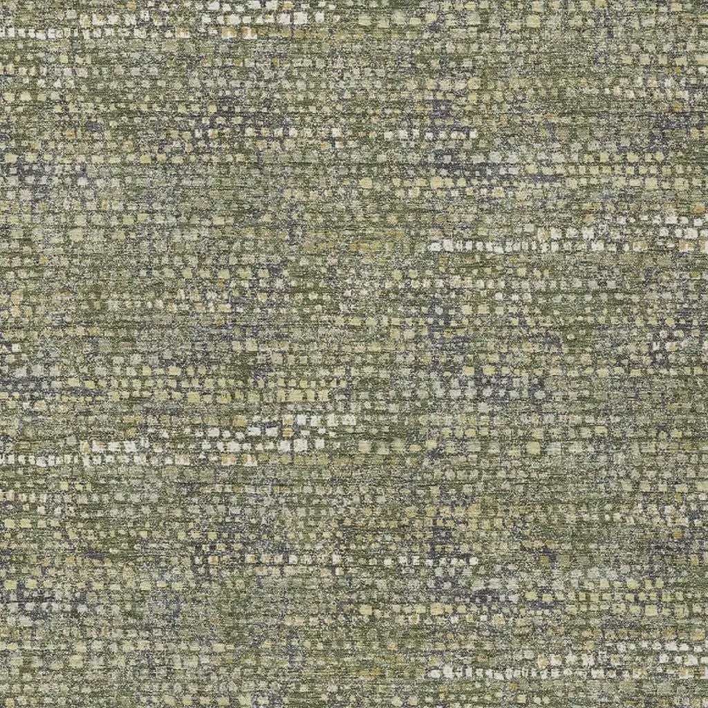 8' X 10' Olive Green And Green Abstract Washable Indoor Outdoor Area Rug Homeroots Outdoor