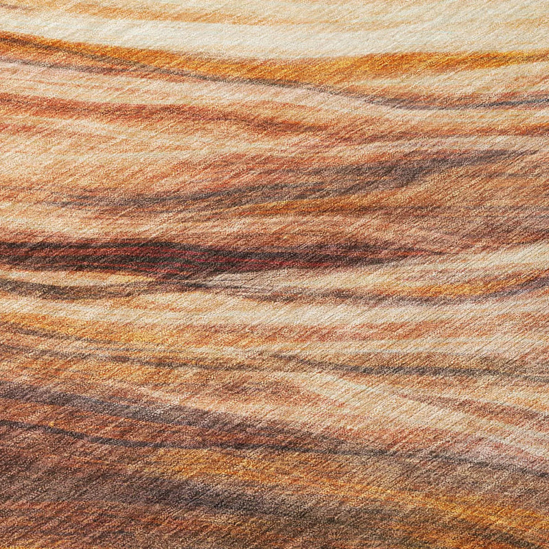 8' X 10' Orange And Brown Abstract Washable Indoor Outdoor Area Rug Homeroots Outdoor