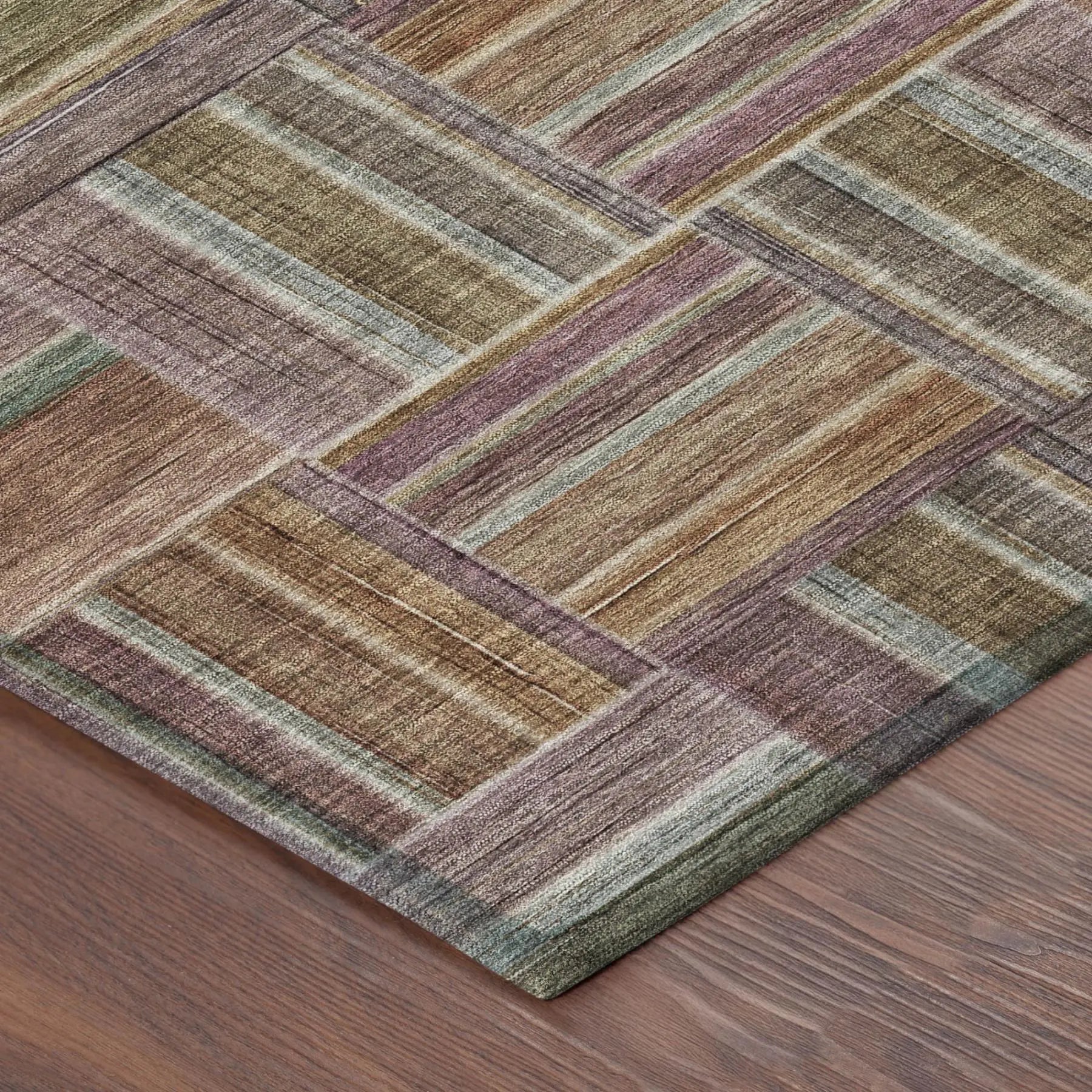 8' X 10' Orange And Brown Geometric Washable Indoor Outdoor Area Rug Homeroots Outdoor