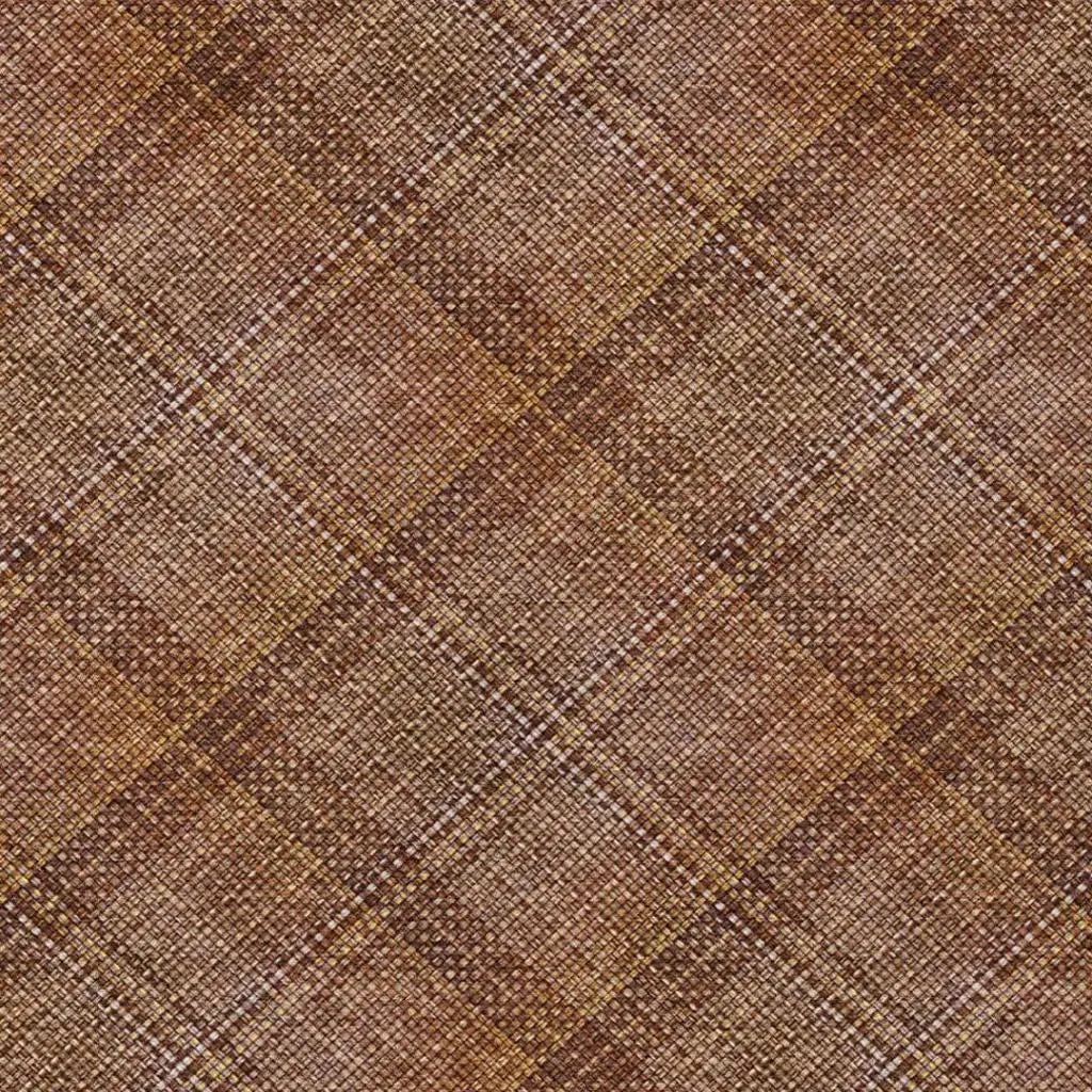 8' X 10' Orange And Brown Plaid Washable Indoor Outdoor Area Rug Homeroots Outdoor