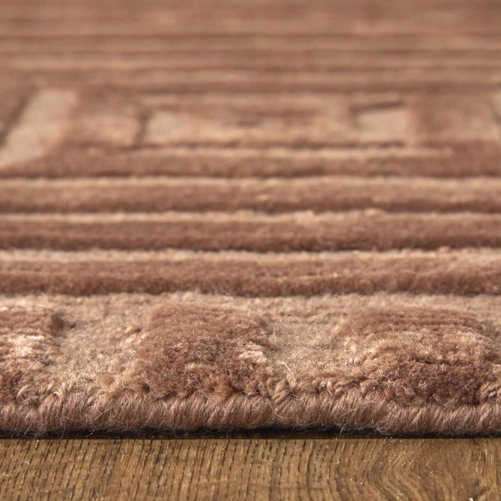 8' X 10' Orange And Brown Wool Geometric Hand Knotted Area Rug Homeroots Home Decor