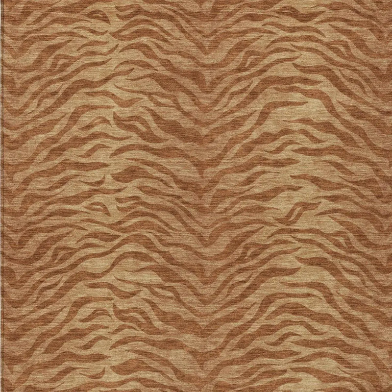 8' X 10' Orange And Copper Animal Print Washable Indoor Outdoor Area Rug Homeroots Outdoor