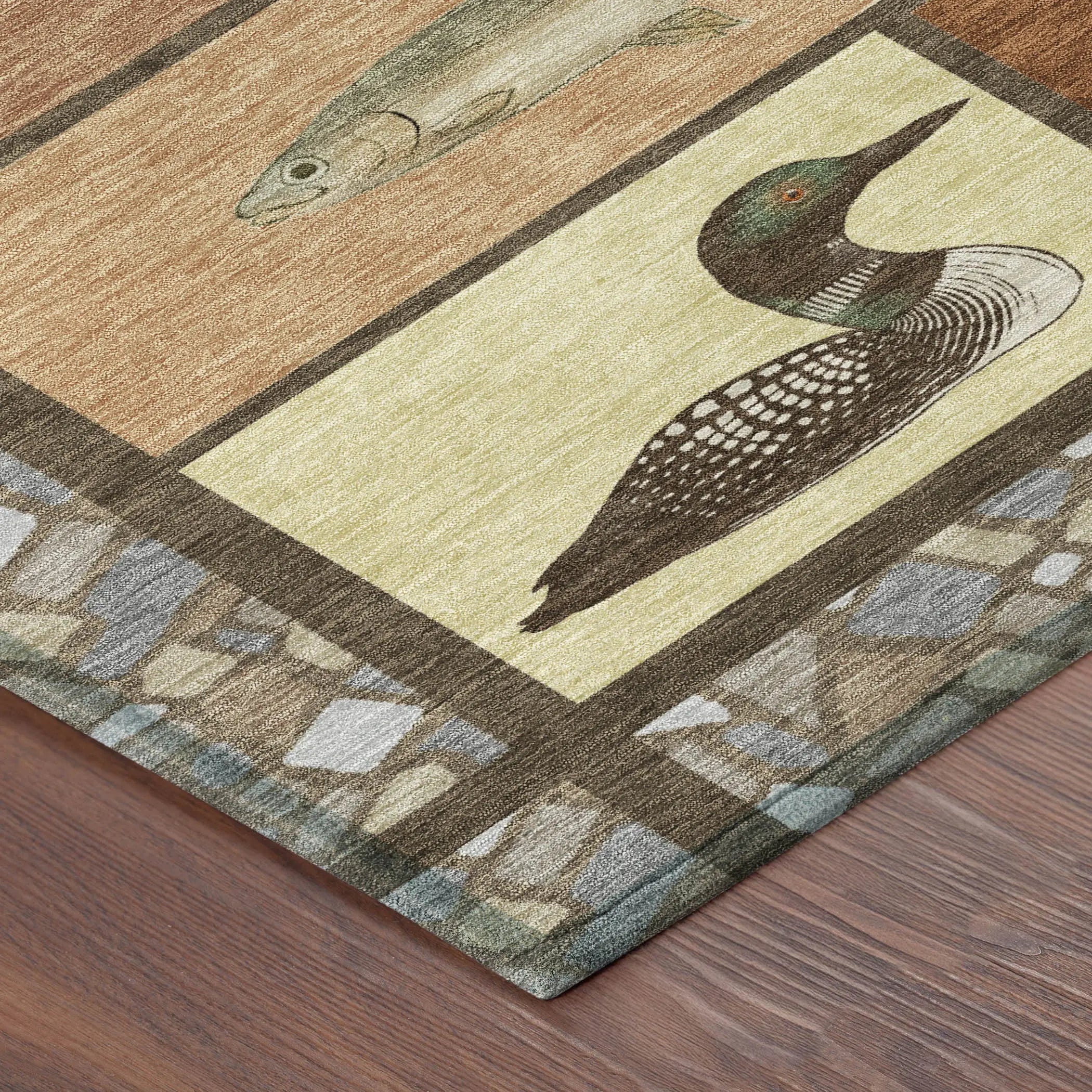 8' X 10' Orange And Copper Floral Medallion Washable Indoor Outdoor Area Rug Homeroots Outdoor