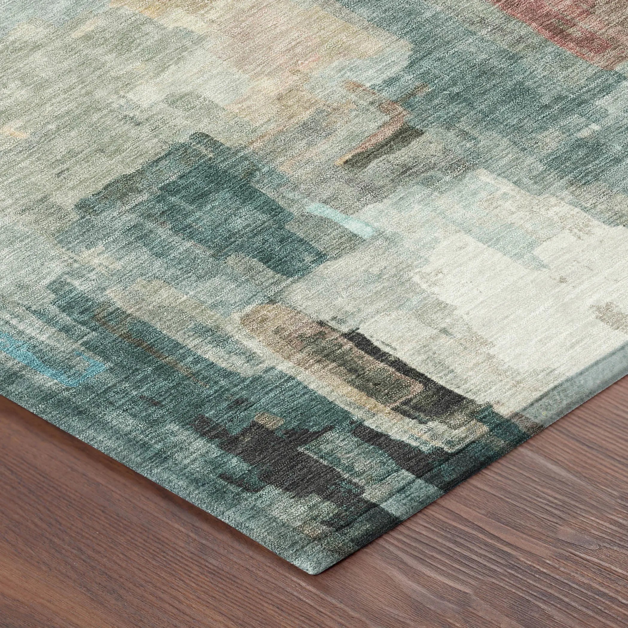 8' X 10' Pearl And Gray Abstract Washable Indoor Outdoor Area Rug Homeroots Outdoor