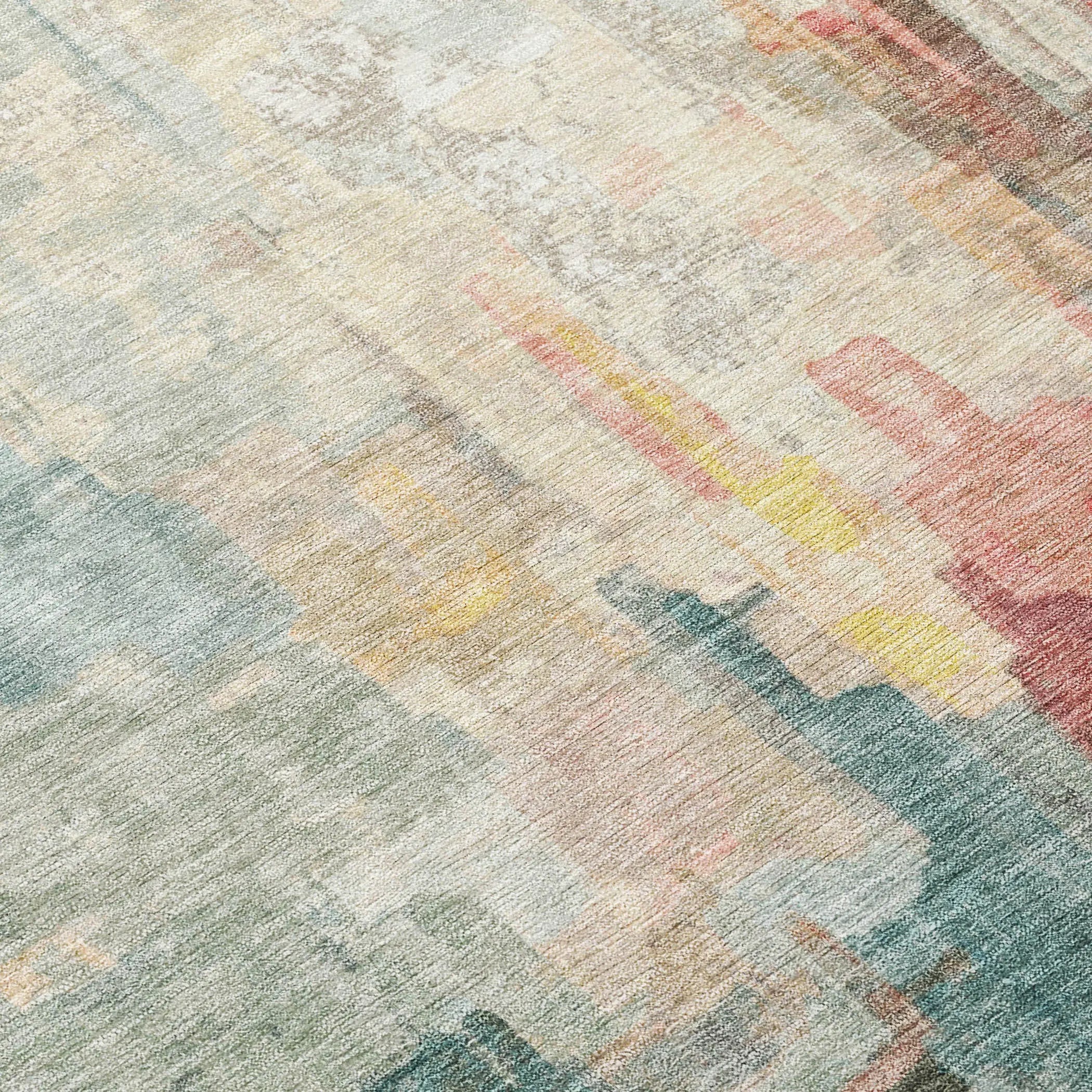 8' X 10' Pearl And Gray Abstract Washable Indoor Outdoor Area Rug Homeroots Outdoor
