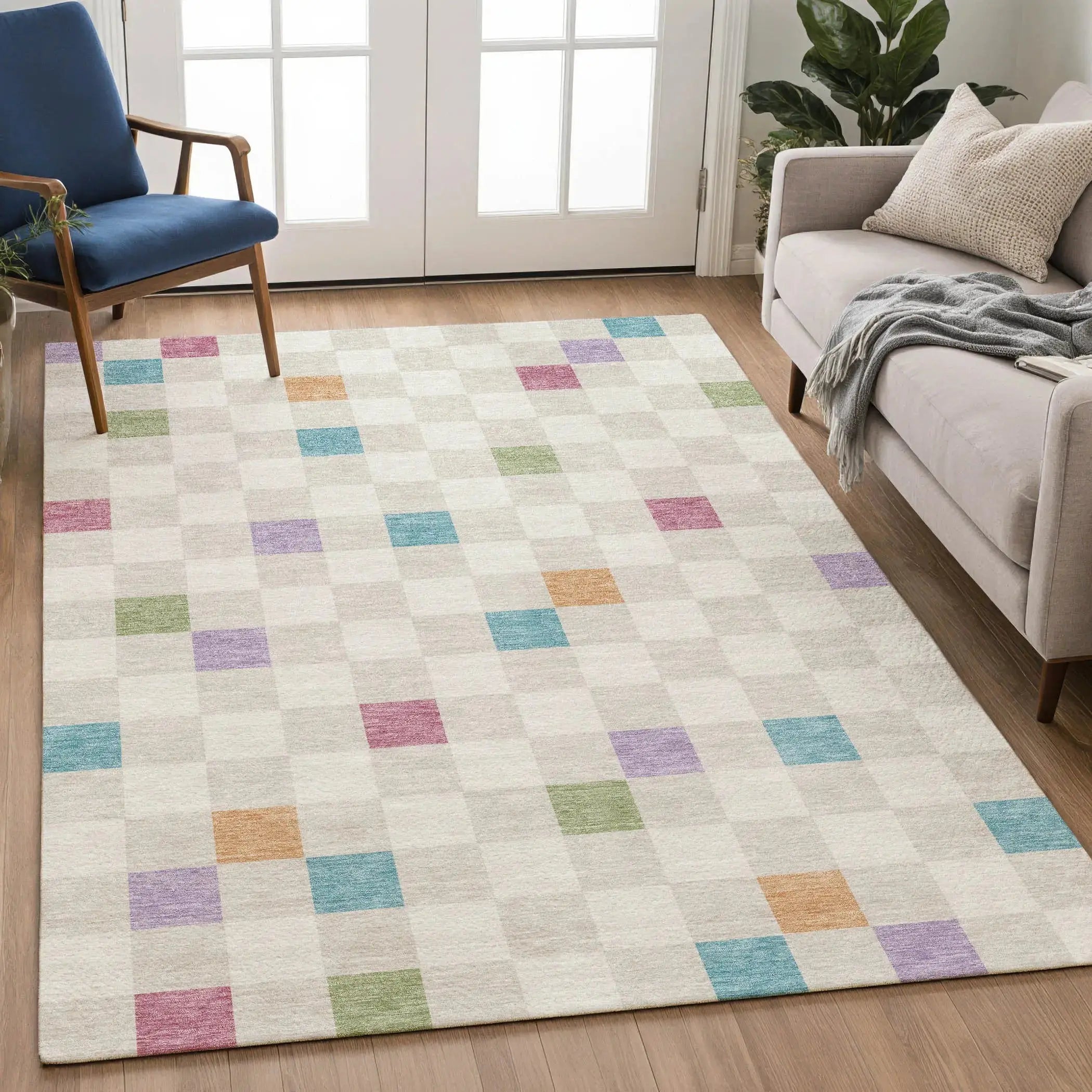 8' X 10' Pearl And Ivory Geometric Washable Indoor Outdoor Area Rug Homeroots Outdoor