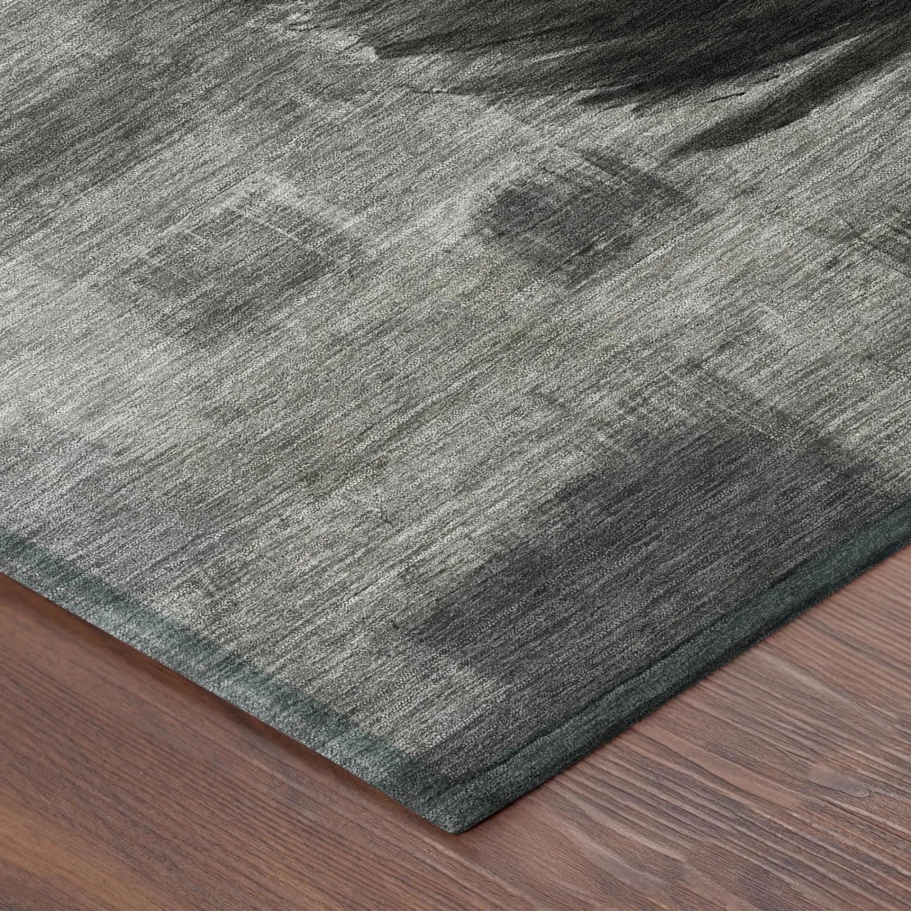 8' X 10' Pewter And Gray Botanical Leaves Washable Indoor Outdoor Area Rug Homeroots Outdoor
