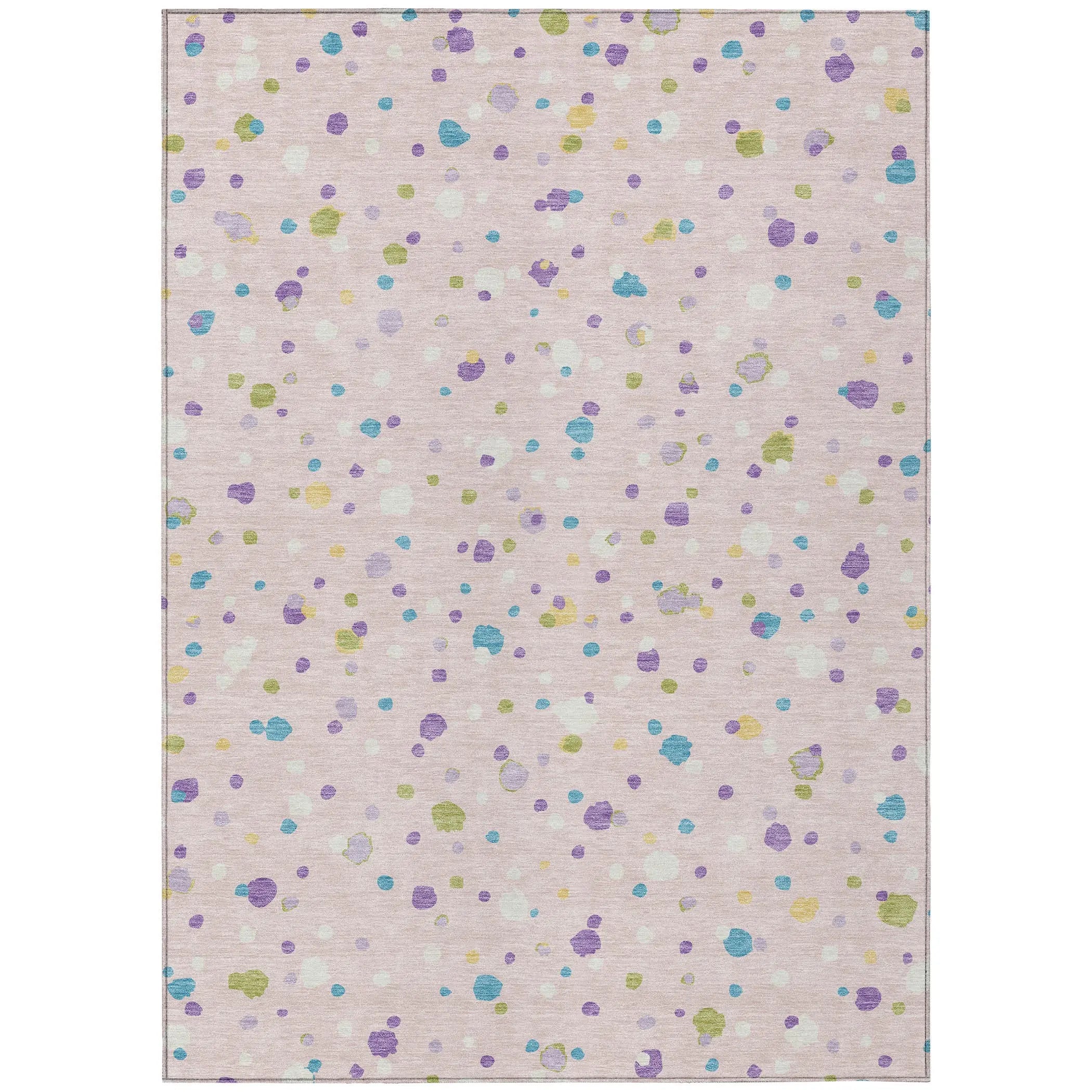 8' X 10' Pink And Ivory Geometric Washable Indoor Outdoor Area Rug Homeroots Outdoor