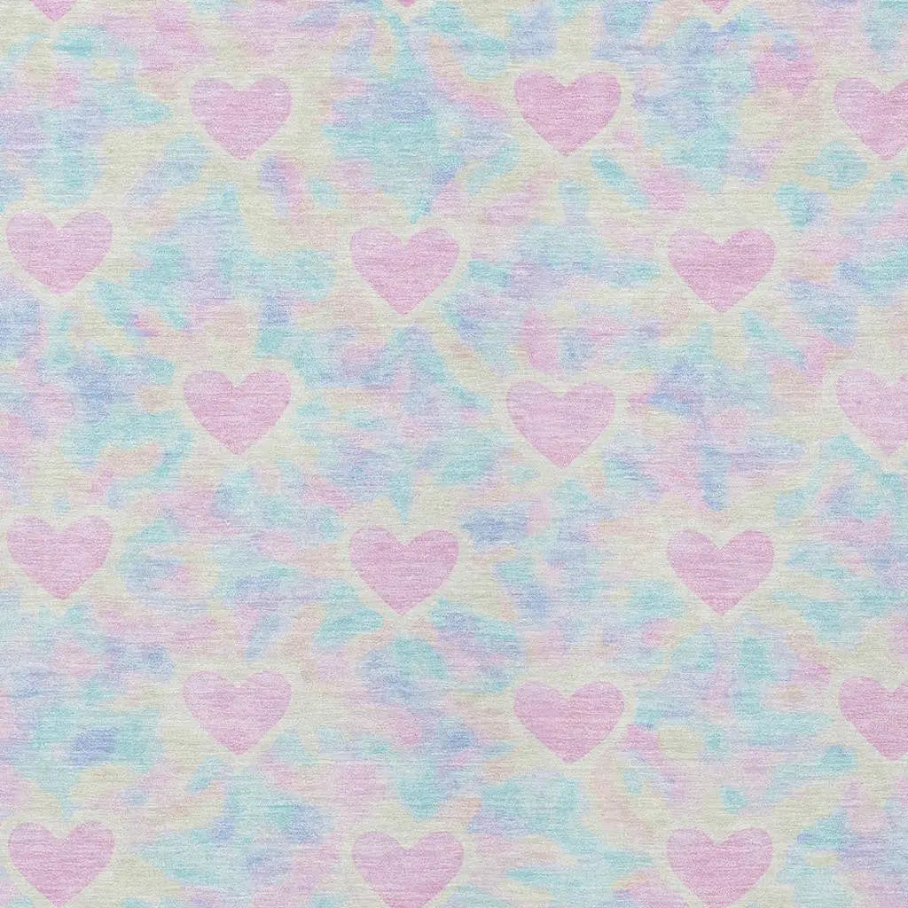 8' X 10' Pink And Ivory Geometric Washable Indoor Outdoor Area Rug Homeroots Outdoor