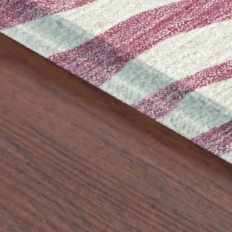 8' X 10' Pink And Ivory Zebra Print Washable Indoor Outdoor Area Rug Homeroots Outdoor