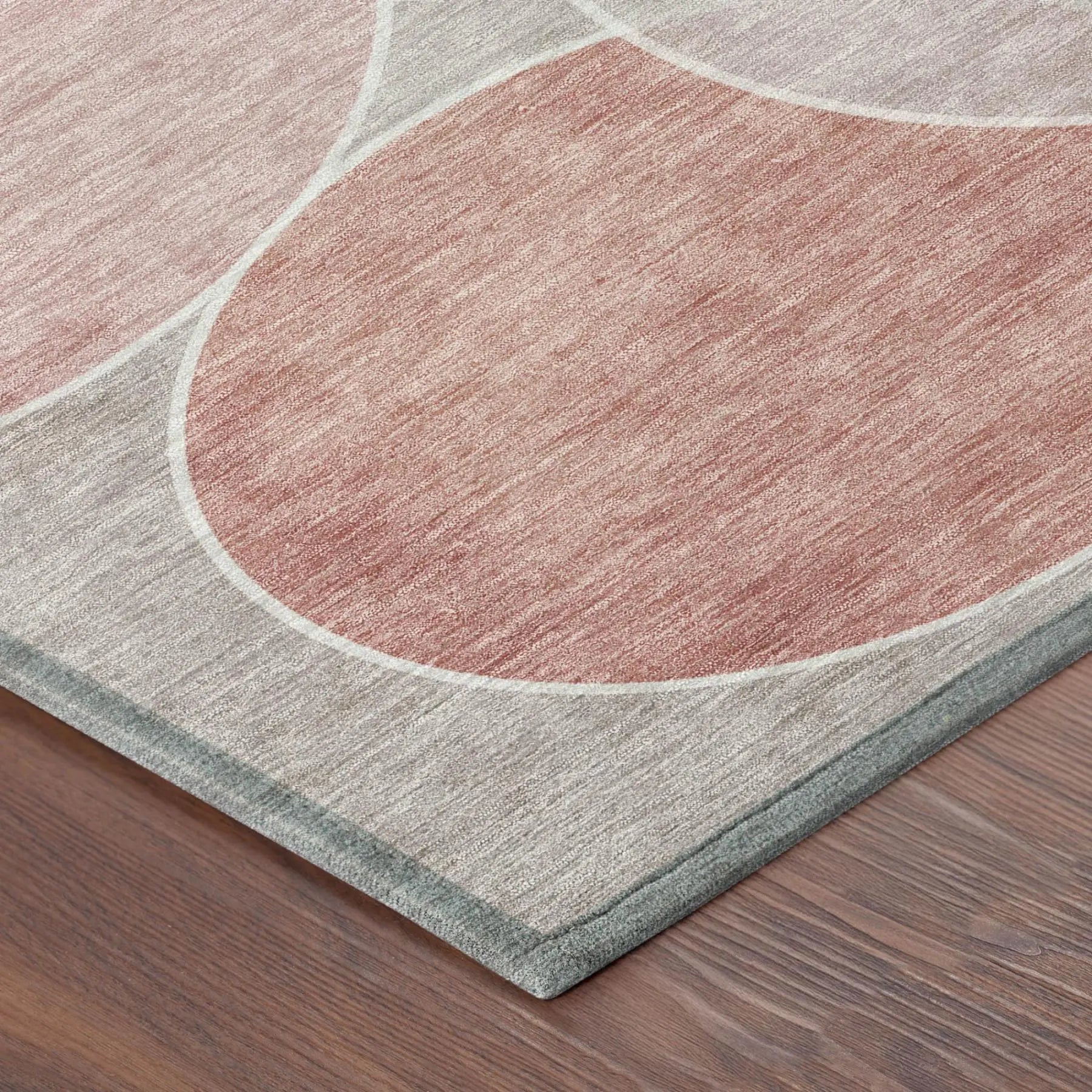 8' X 10' Pink And Pewter Geometric Washable Indoor Outdoor Area Rug Homeroots Outdoor