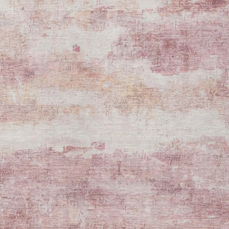 8' X 10' Pink And Tan Abstract Washable Indoor Outdoor Area Rug Homeroots Outdoor