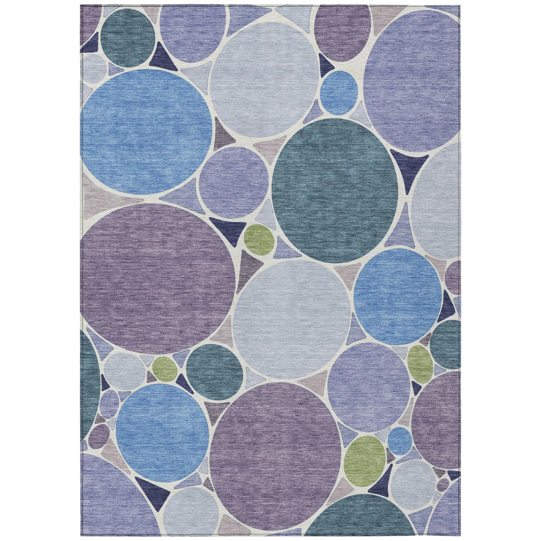 8' X 10' Plum And Lavender Geometric Washable Indoor Outdoor Area Rug Homeroots Outdoor