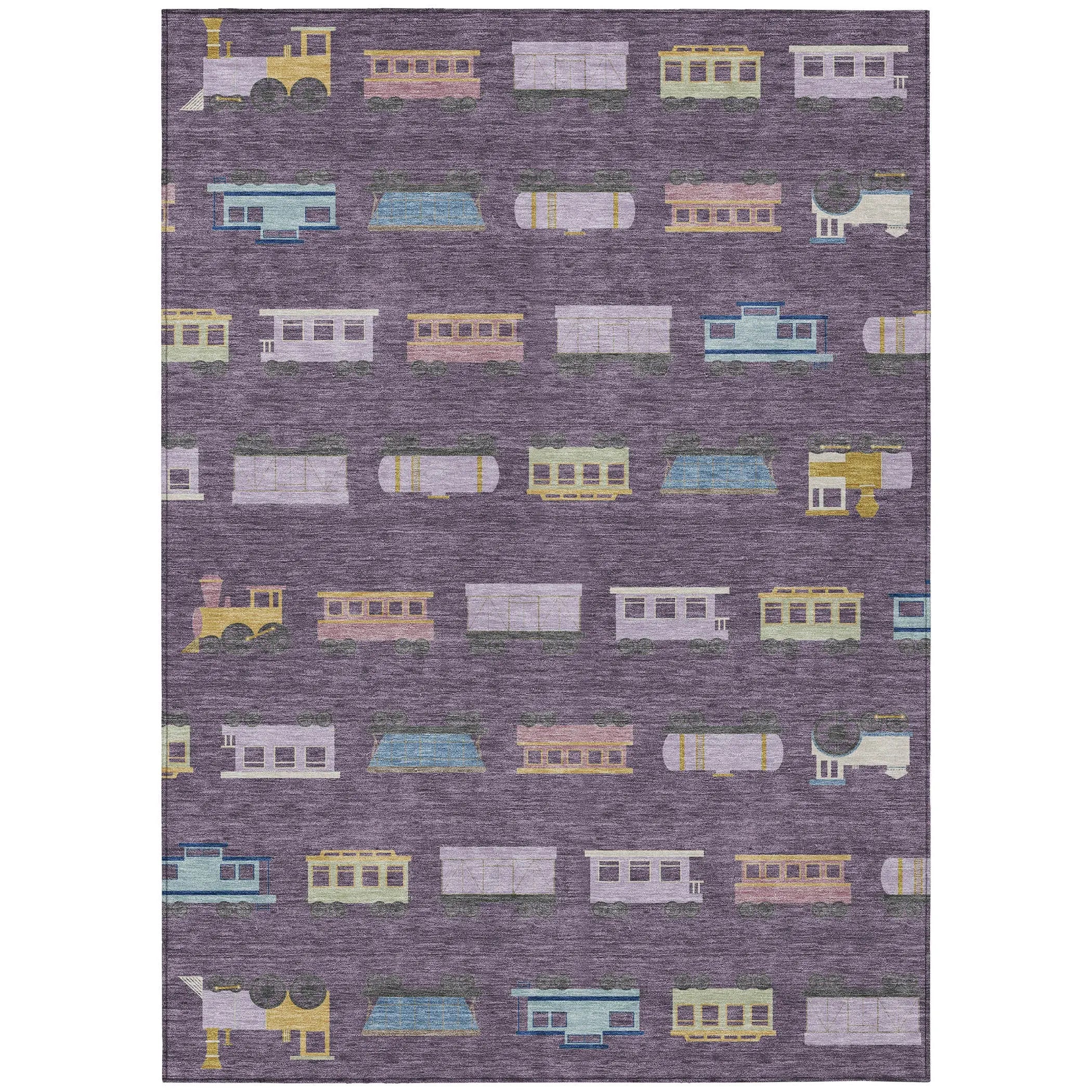 8' X 10' Plum And Purple Abstract Washable Indoor Outdoor Area Rug Homeroots Outdoor