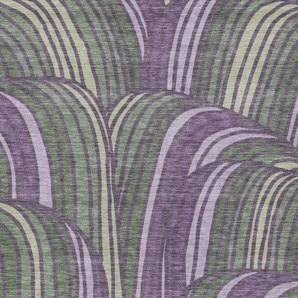 8' X 10' Plum And Purple Abstract Washable Indoor Outdoor Area Rug Homeroots Outdoor