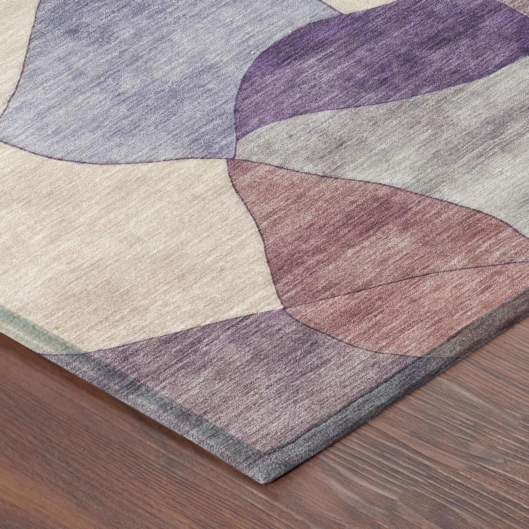 8' X 10' Plum And Purple Abstract Washable Indoor Outdoor Area Rug Homeroots Outdoor