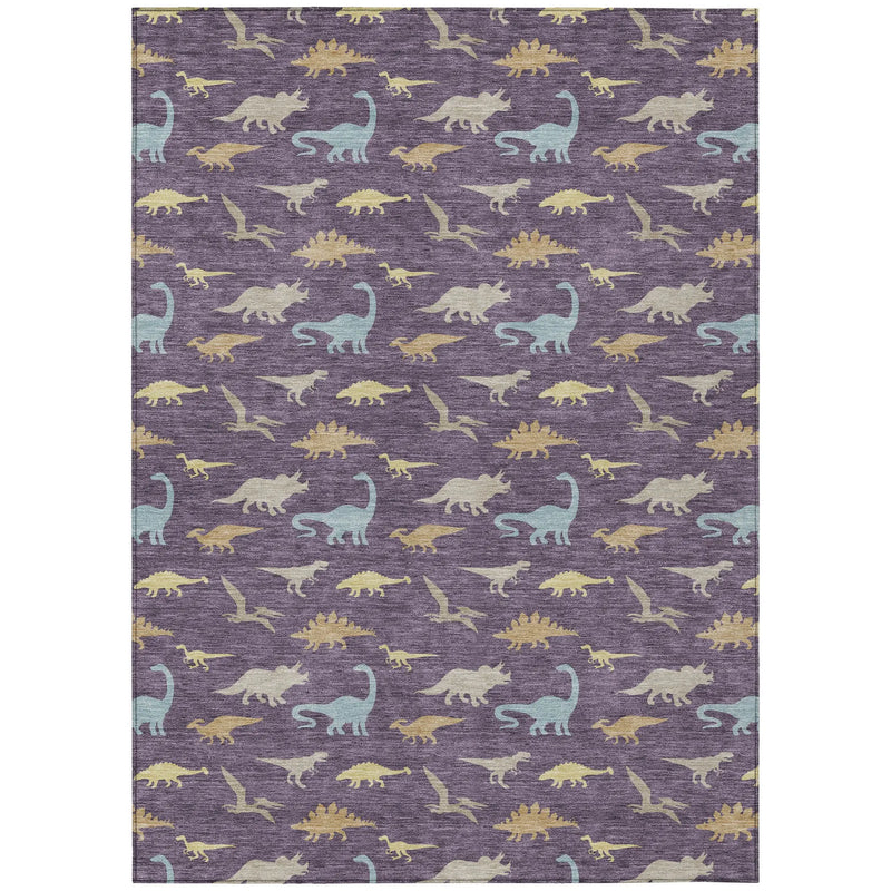 8' X 10' Plum And Purple Geometric Washable Indoor Outdoor Area Rug Homeroots Outdoor