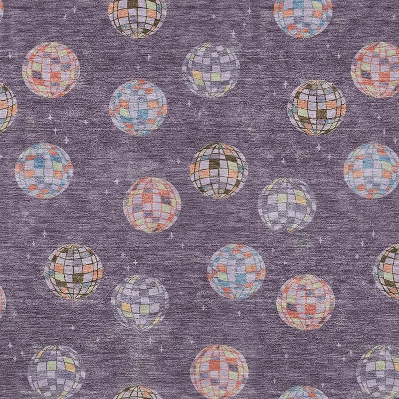 8' X 10' Plum And Purple Geometric Washable Indoor Outdoor Area Rug Homeroots Outdoor